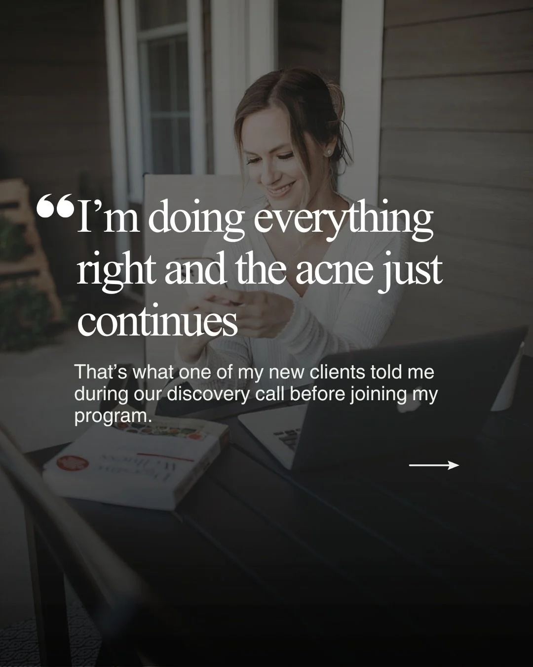 &ldquo;I&rsquo;m doing everything right&hellip; and the acne persists.&rdquo;

She had:
&ndash; swapped to all &ldquo;acne safe&rdquo; skincare
&ndash; used tretinoin + Winlevi
&ndash; taken DIM, probiotics, zinc
&ndash; done red light + facials + ac