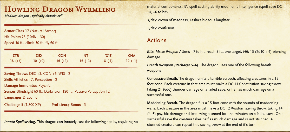 Howling Dragon, Wyrmling.png