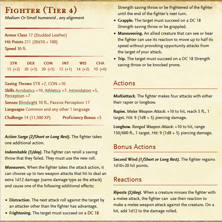 Fighter NPCs: New Statblocks for Soldiers, Gladiators, and Mercenaries ...