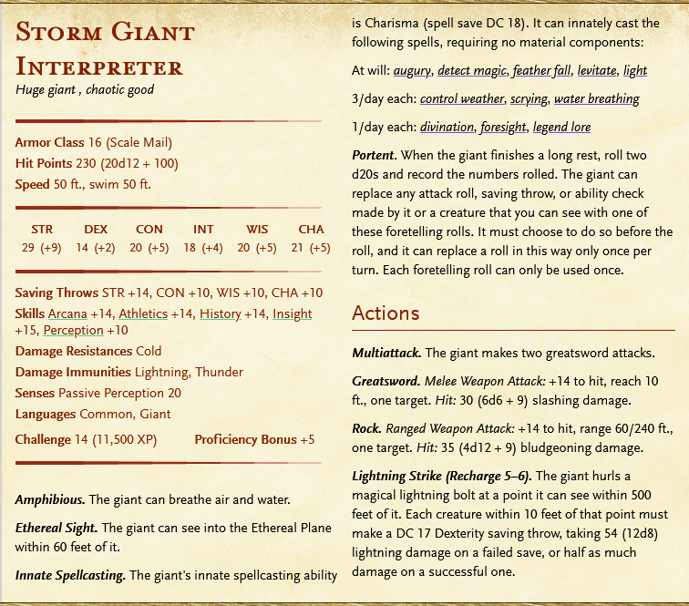 Two New Storm Giants Statblocks For DnD 5e Empty Hexes 5e Content Two New Storm Giants Statblocks For DnD 5e Empty Hexes 5e Content