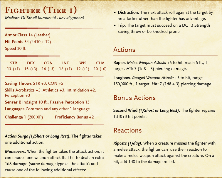 Fighter NPCs New Statblocks for Soldiers, Gladiators, and Mercenaries