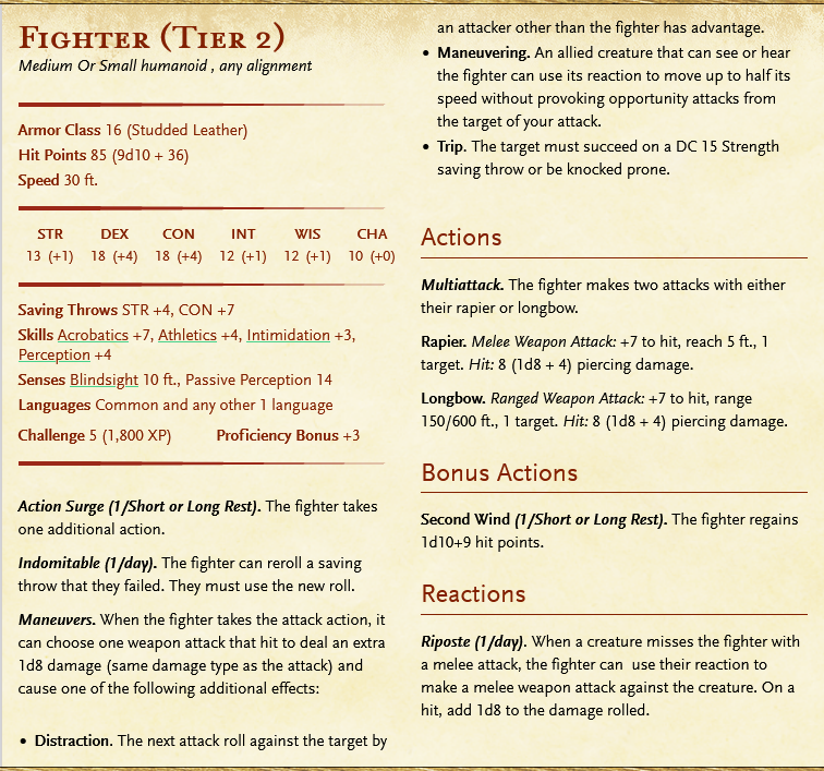 Fighter NPCs: New Statblocks for Soldiers, Gladiators, and Mercenaries ...
