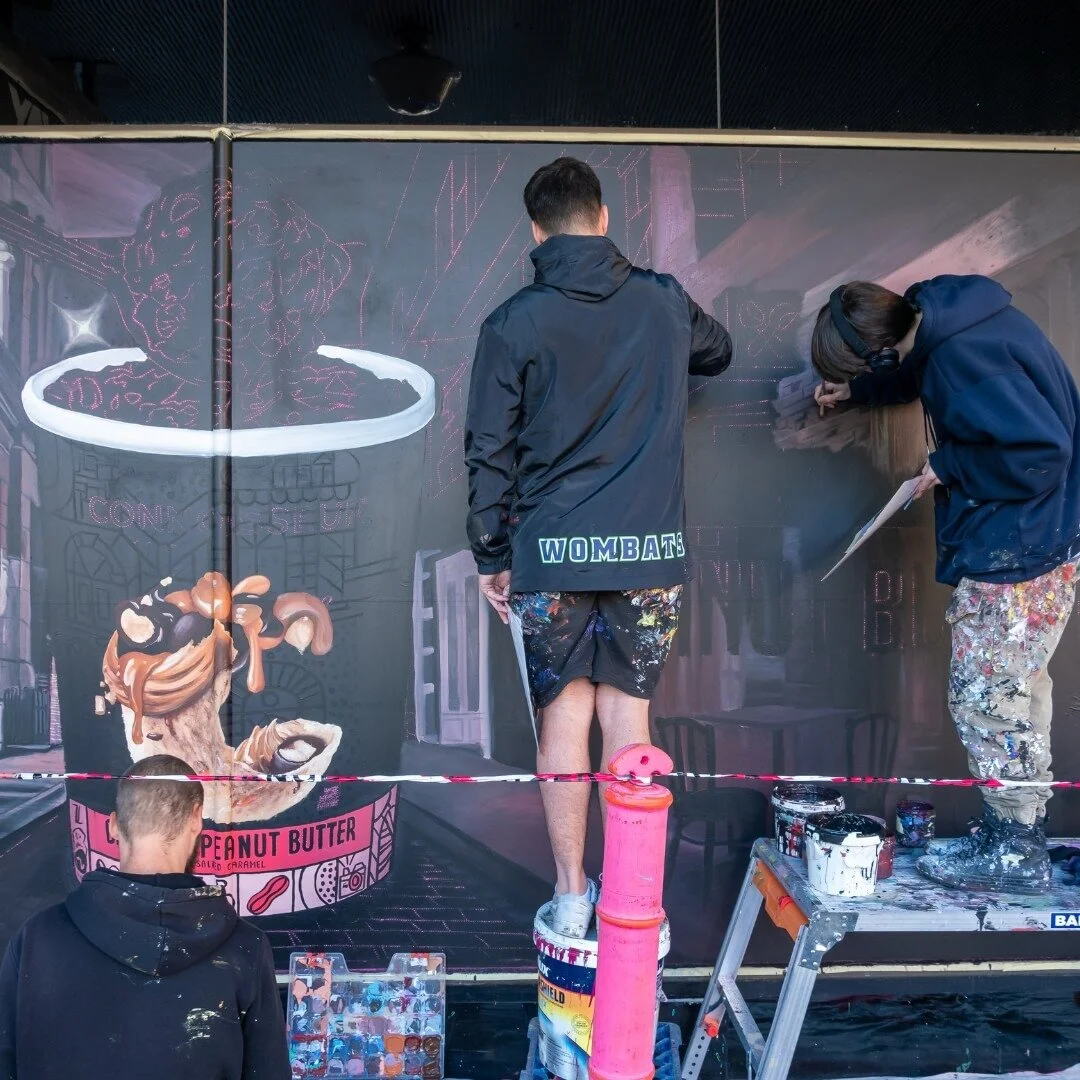BRB just adding a few tubs of Connoisseur to the grocery list 🍦

#mural #murals #streetart #streetartist #wallart #paint #handpaint #alwayshandpaint #connoisseur #ConnoiseurIcecream #Icecream #crunchpeanutbutter