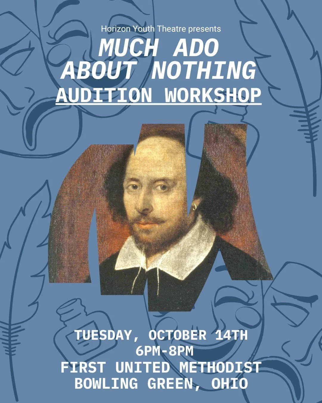 Thinking of auditioning for Much Ado About Nothing? One way you can prepare is to join us at our upcoming Audition Workshop!

Auditions can be scary. We try to make our productions as accessible and welcoming as possible. One way we are doing that wi