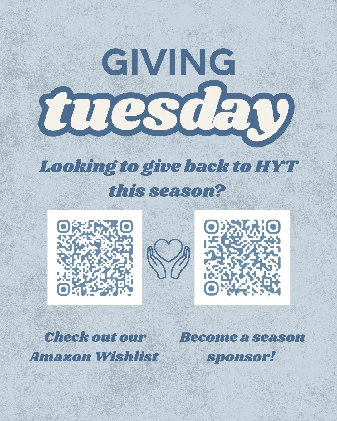 This Giving Tuesday, we invite you to look at some ways to support Horizon Youth Theatre this season! We are constantly updating our Amazon wishlist with items needed for our upcoming productions needs and we have some items to make our new office sp