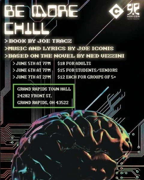 Performance sequence downloading... accessing visual input... analyzing audio frequencies... optimal viewing date established. HYT's production of Be More Chill will be performed in 3 weeks and it is this computer's report that it is imperative that 