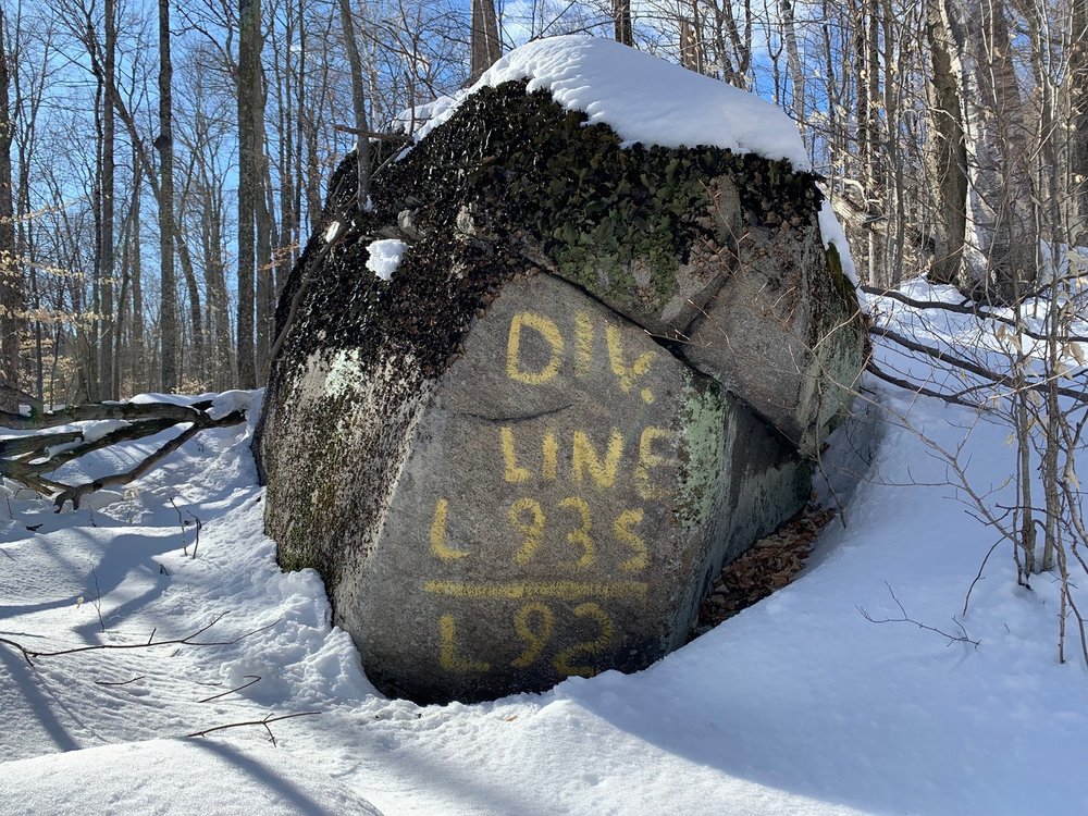 This boulder was used in the 1770s to mark a boundary of the Totten and Crossfield Patent.