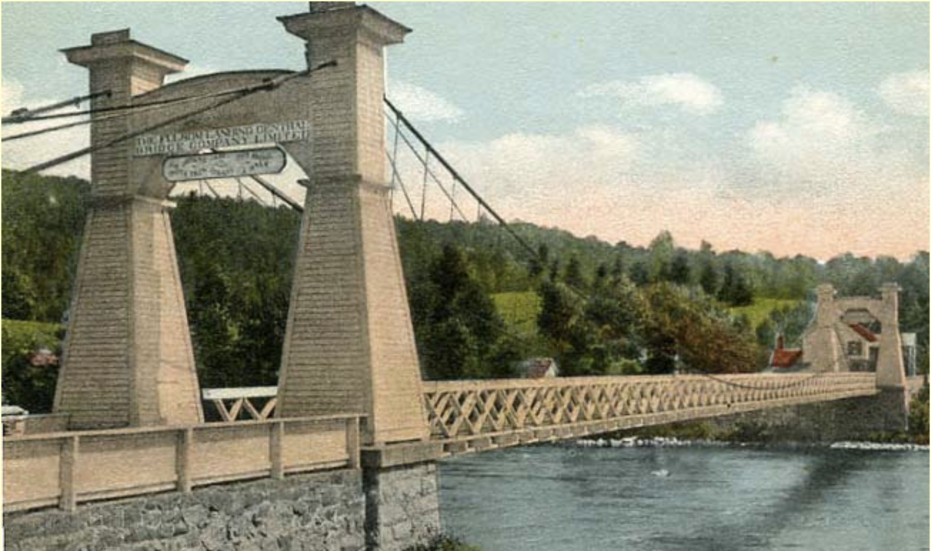  The bridge depicted in a postcard c. 1900. 