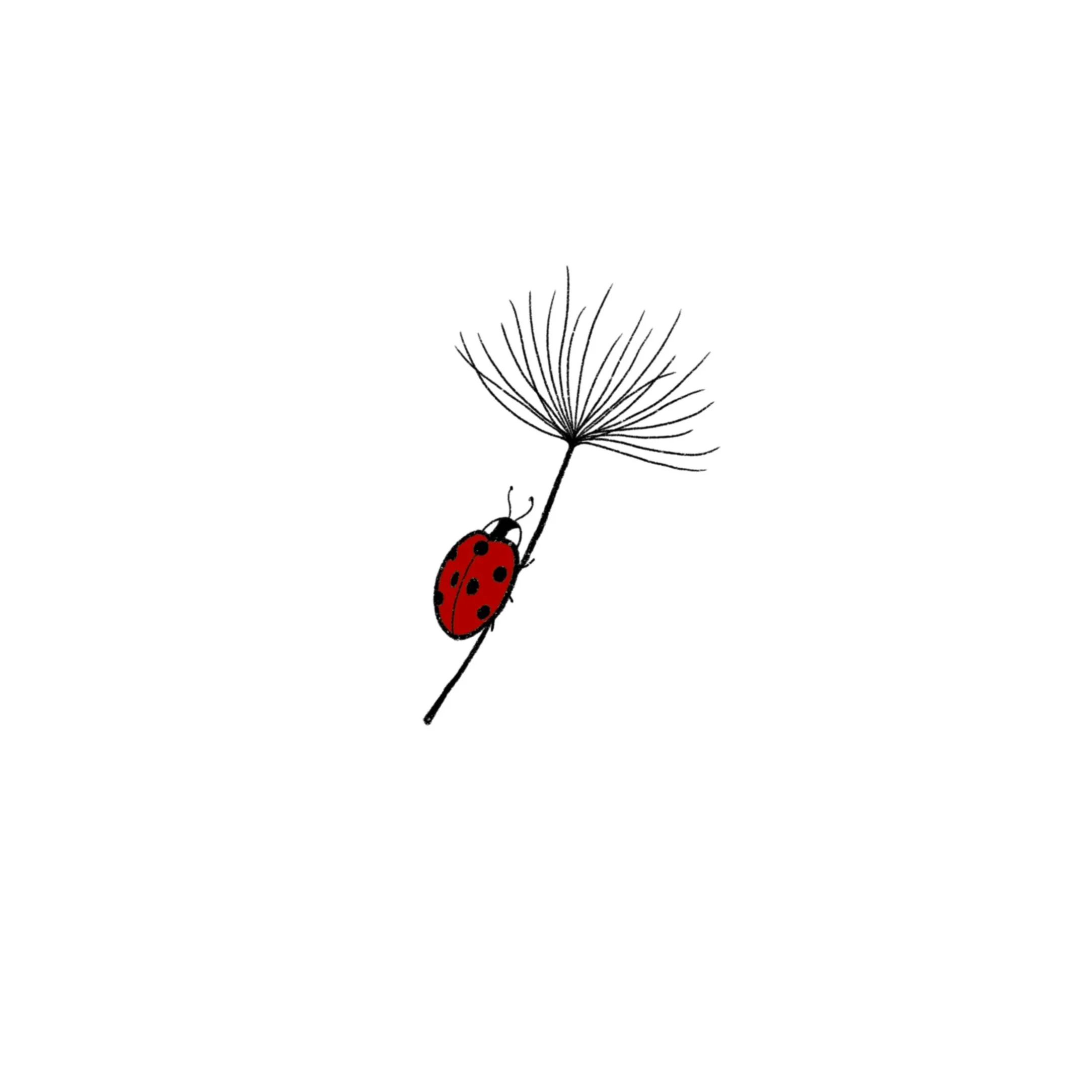 SOLD- ladybug hitching a ride- 3 inch minimum