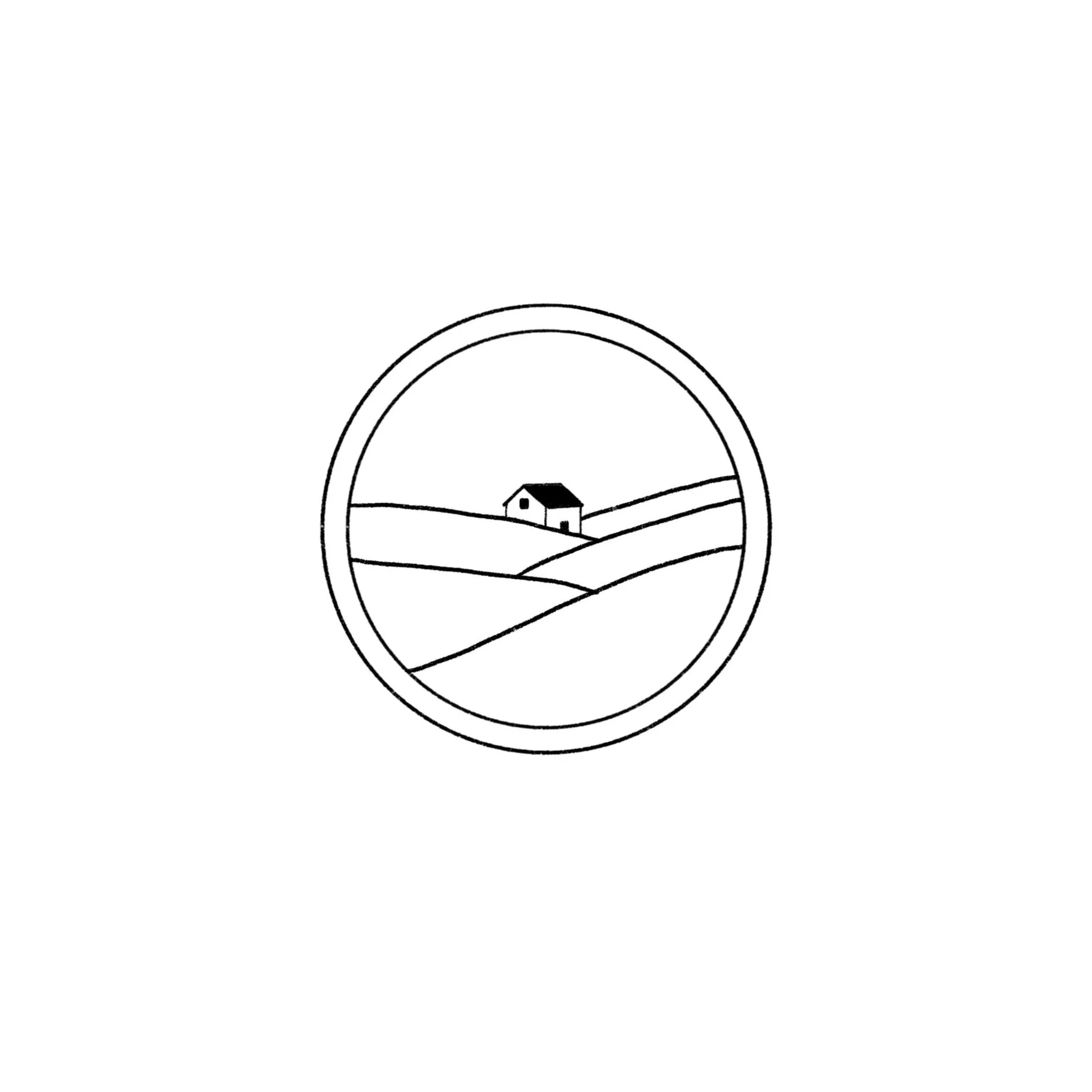 house on hills circle frame (black)- 2.5 inch minimum