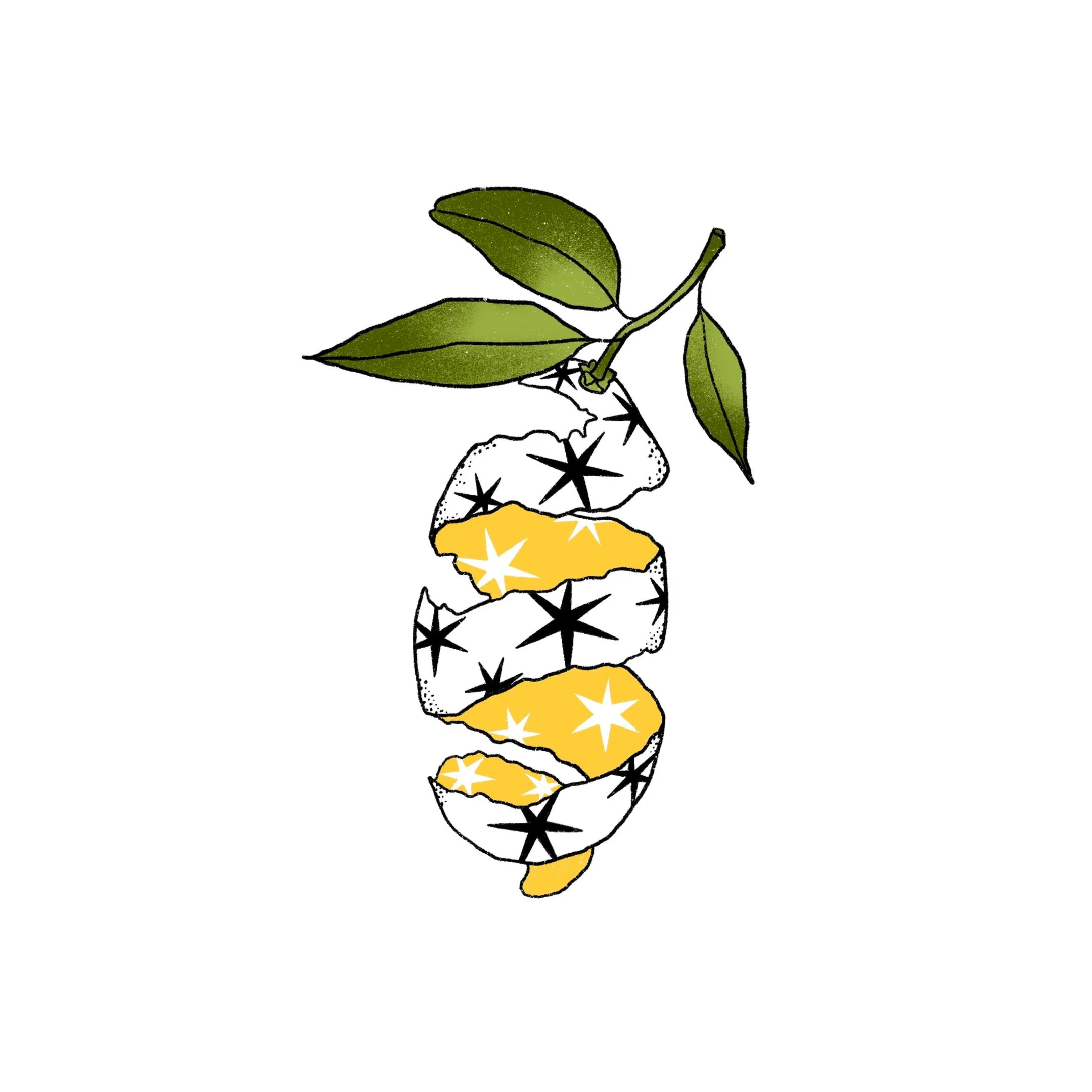 starry lemon peel- 4 inches minimum