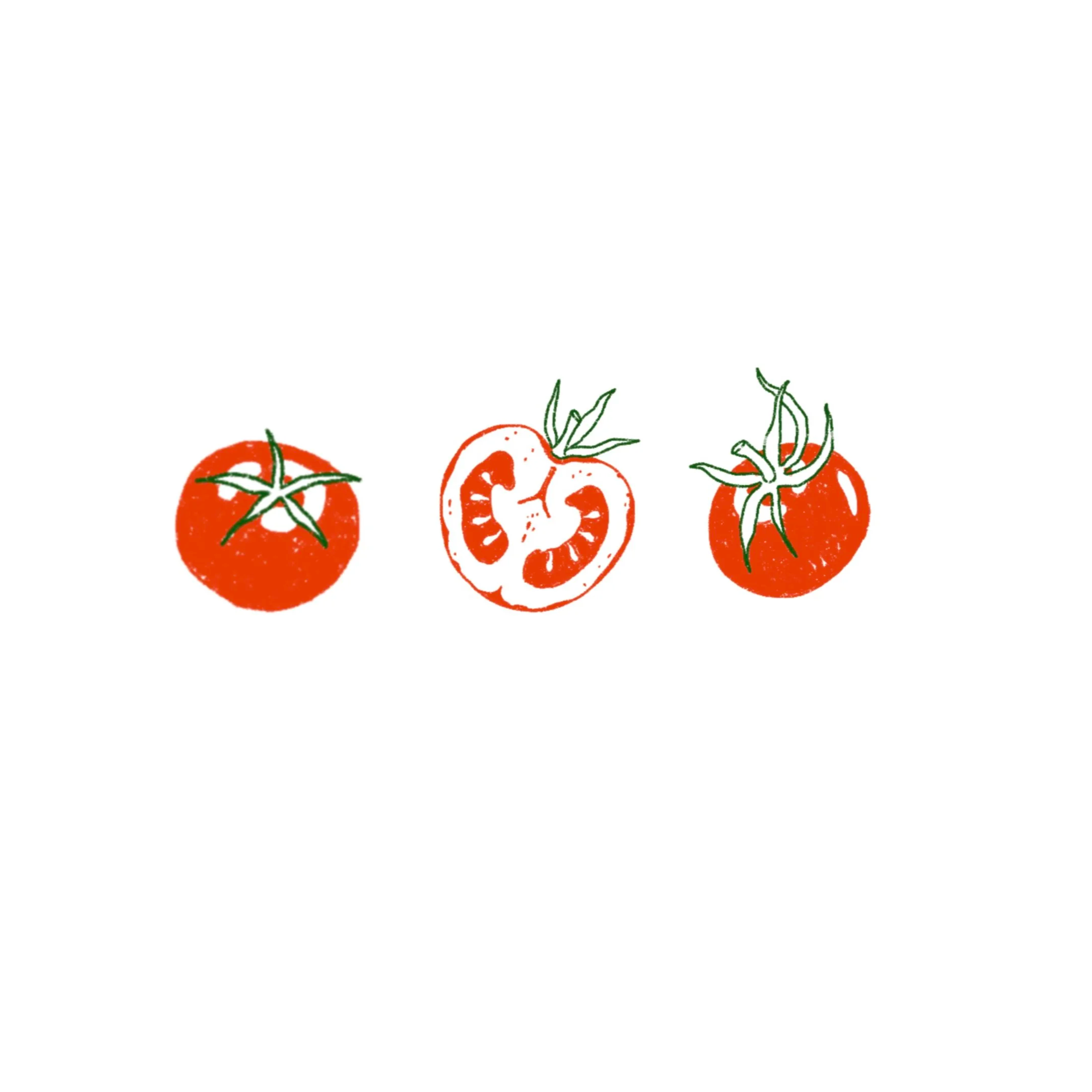 Tomatoesss 1-3- 1 inch minimum or larger