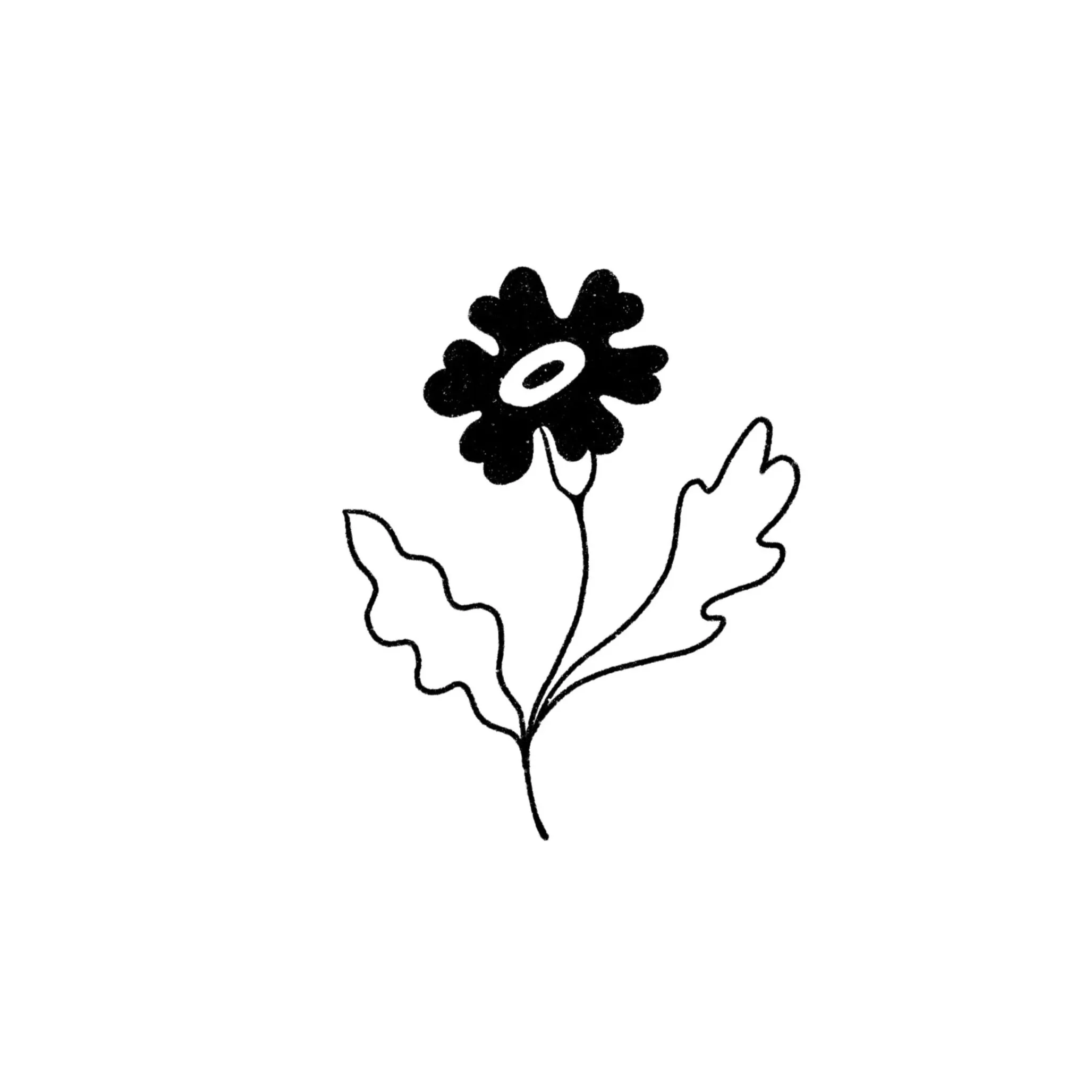 wavy flower- 2 inches or larger
