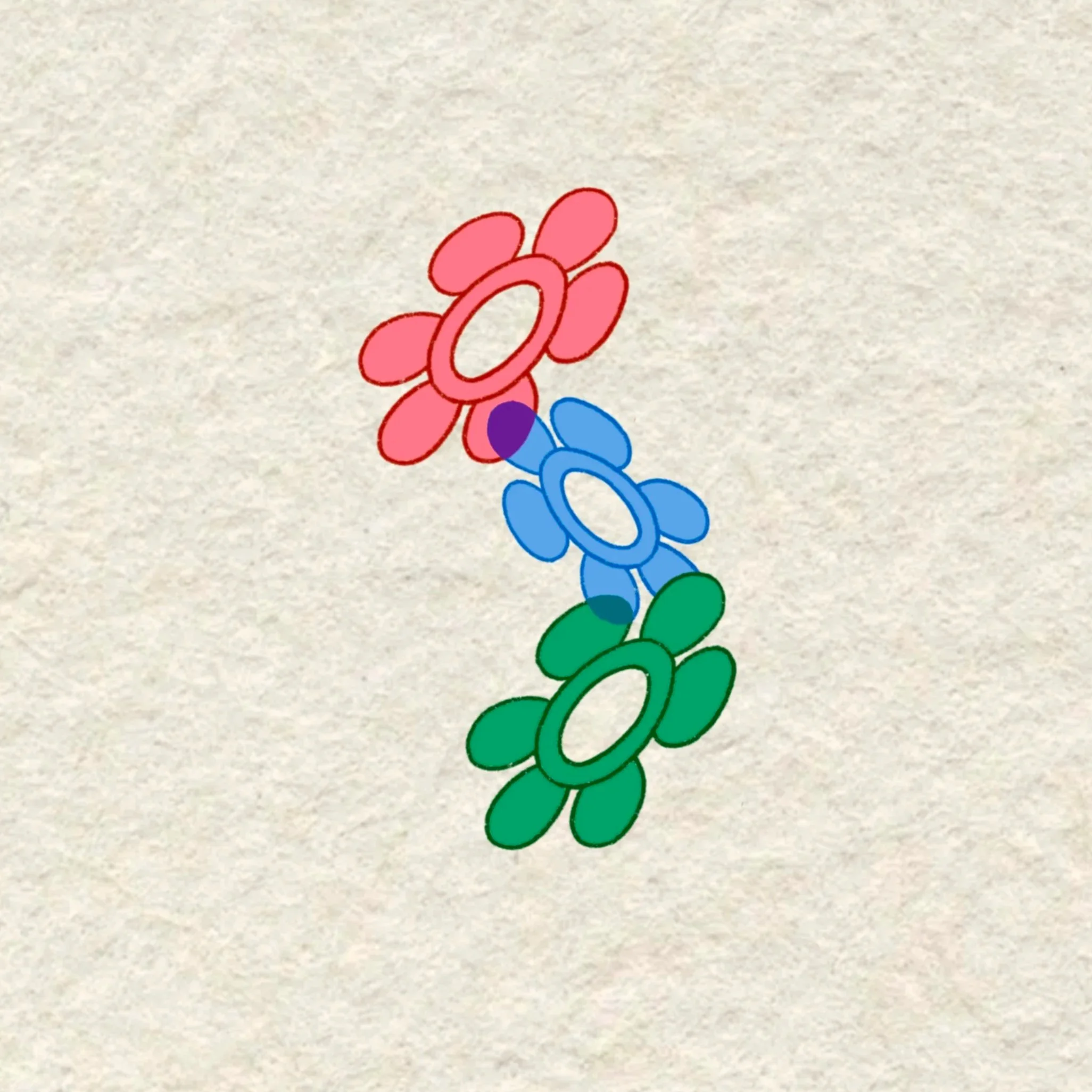 groovy flowers- 3 inches or larger (would love to do all machine OR machine and handpoke combo!)
