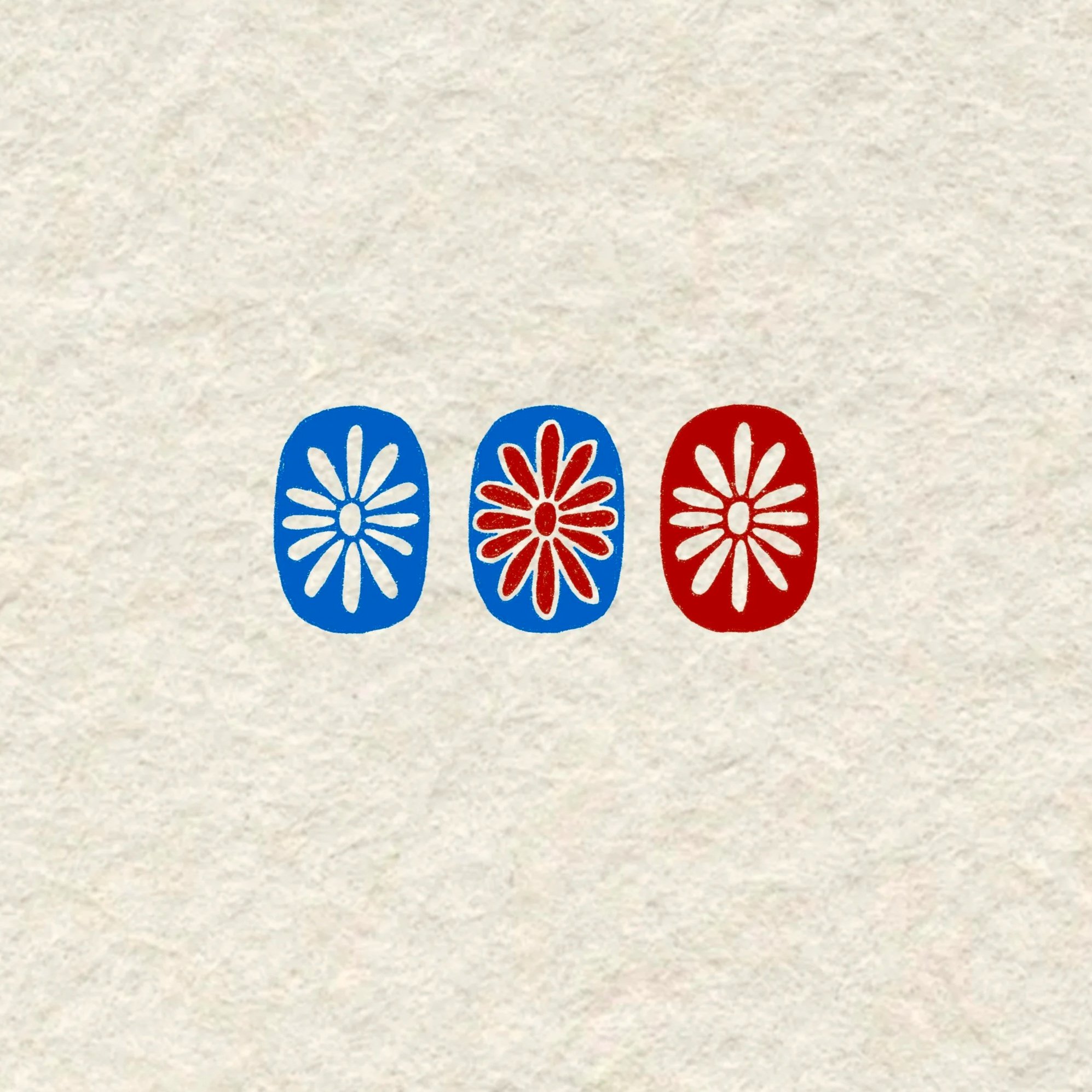 daisy tile trio- 1.5 inches tall or bigger! (can be tattooed as a set or individually)