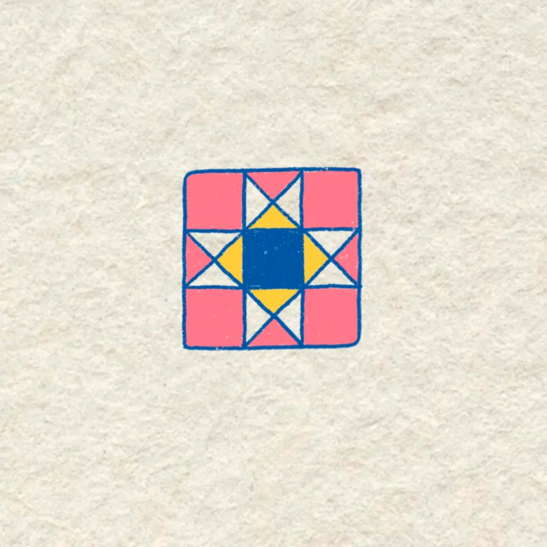 pink and blue quilt tile- 1.5 inches or bigger