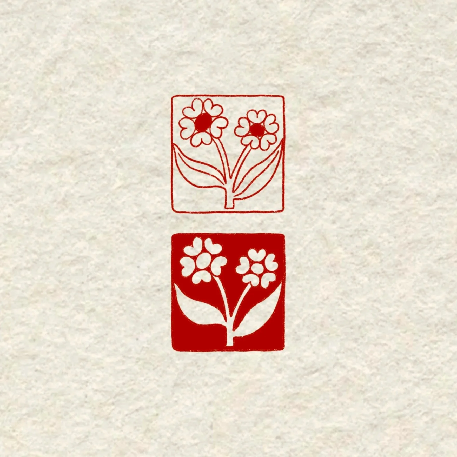 red double daisy tiles- 1.5 inches each tile (can be tattooed as a set or individually)
