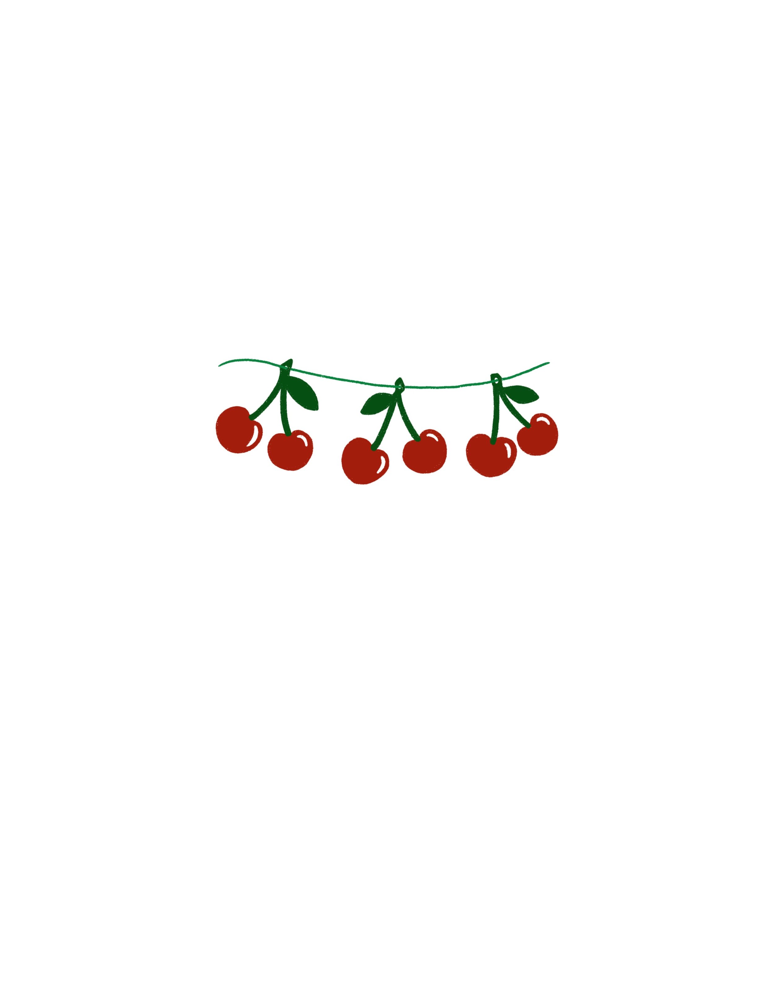 cherry banner- 3.5 inches wide or larger