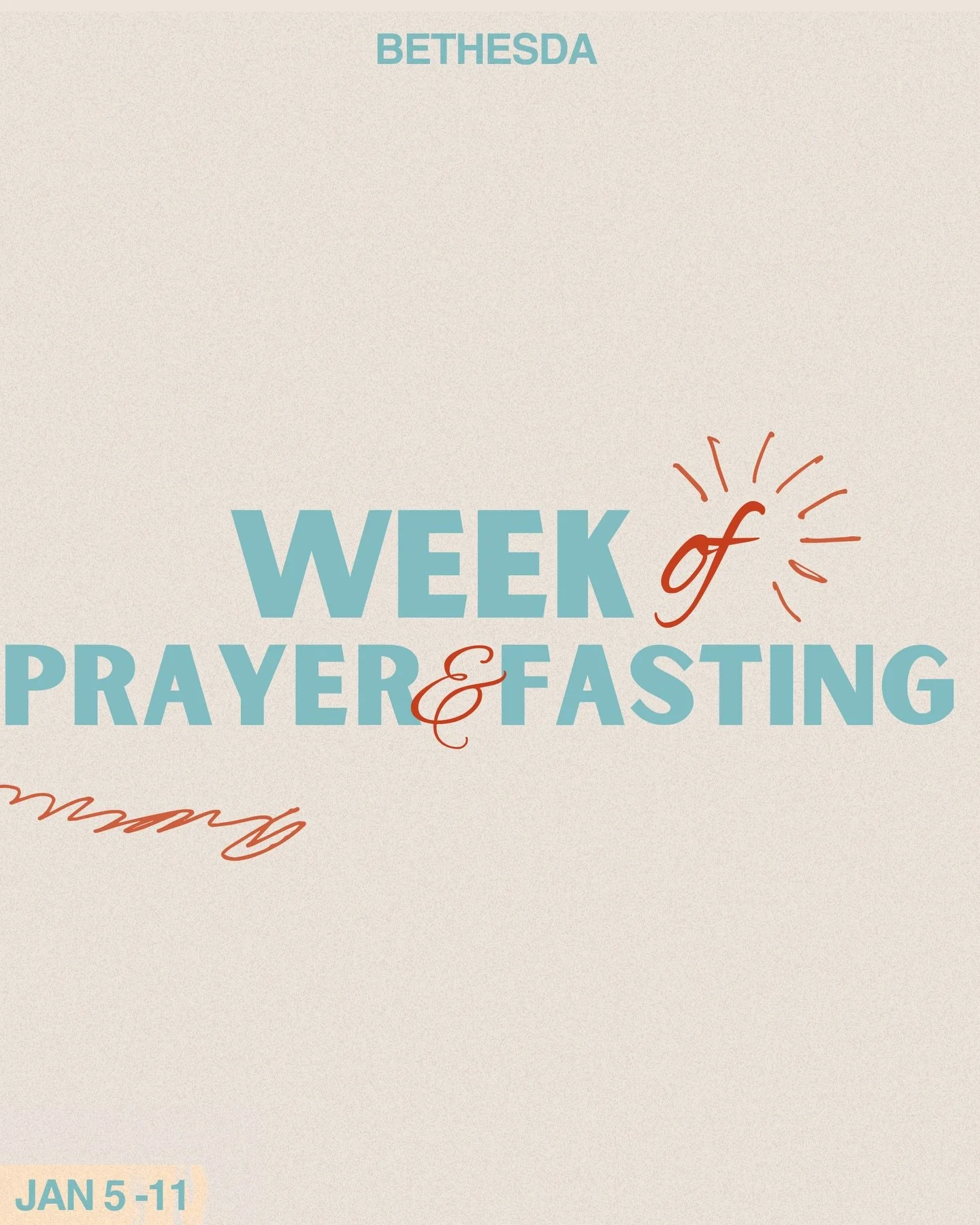 Our Week of Prayer and Fasting begins this Monday, and we&rsquo;re inviting our church family to lean in with us. We&rsquo;ll gather at the church for focused prayer Monday, Tuesday, and Thursday from 7&ndash;8 PM, with our regular Wednesday night Mi