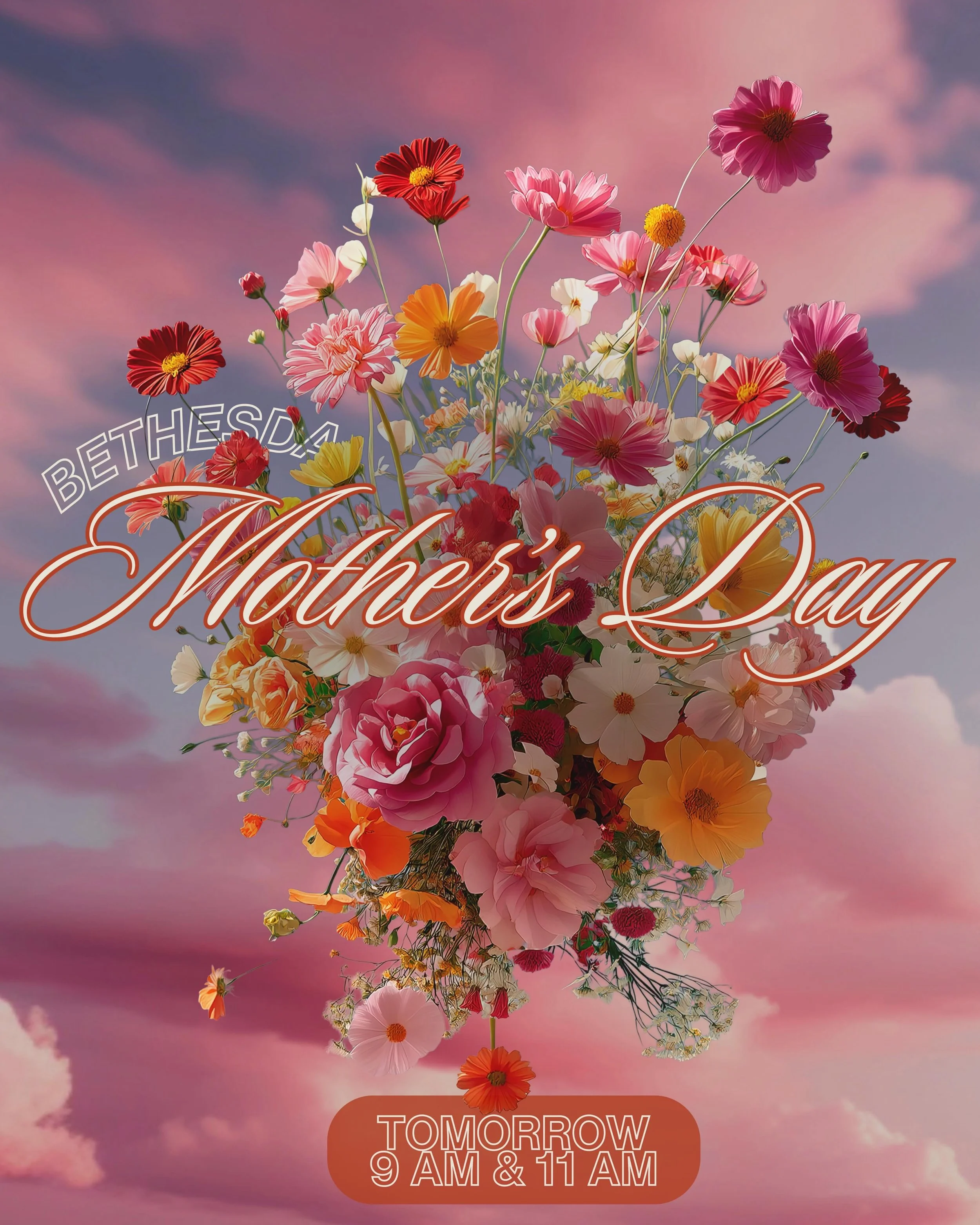Join us tomorrow for Mother&rsquo;s Day at Bethesda as we honor and celebrate all of the amazing moms in our lives! Every mom will receive a special gift, and we would love for you and your family to spend the morning with us at Bethesda💐
:::
Tomorr