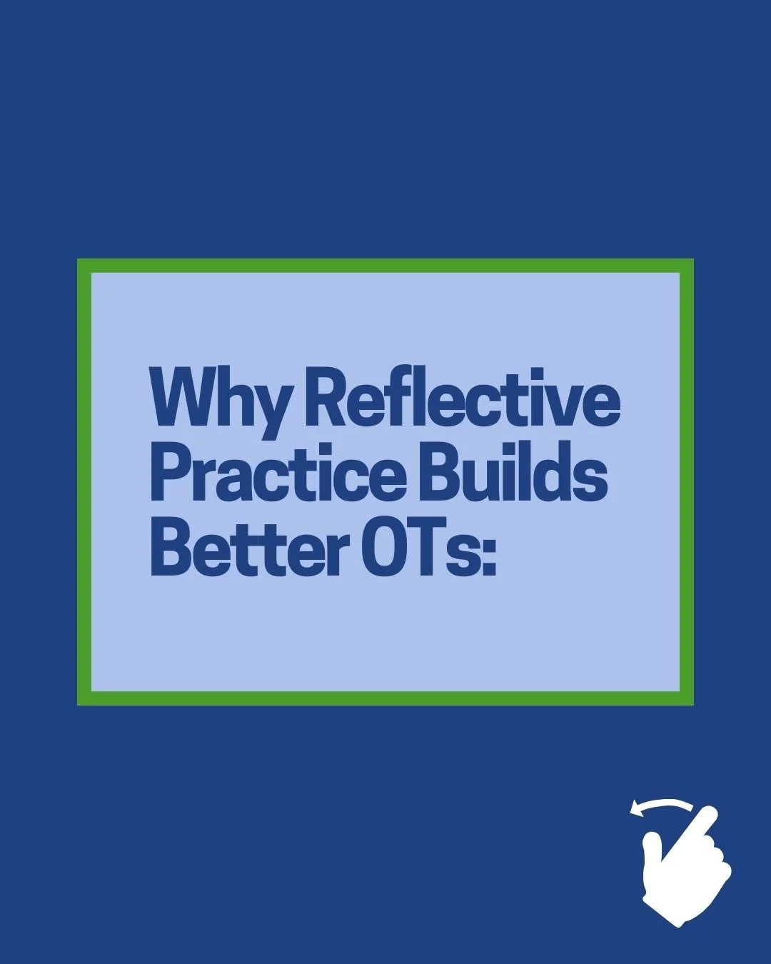 Reflective practice is one of the strongest predictors of long-term OT confidence, but reflective supervision is where that practice truly develops.

Across my 30+ years in paediatrics (and 10+ years of supervising clinicians), one pattern is consist