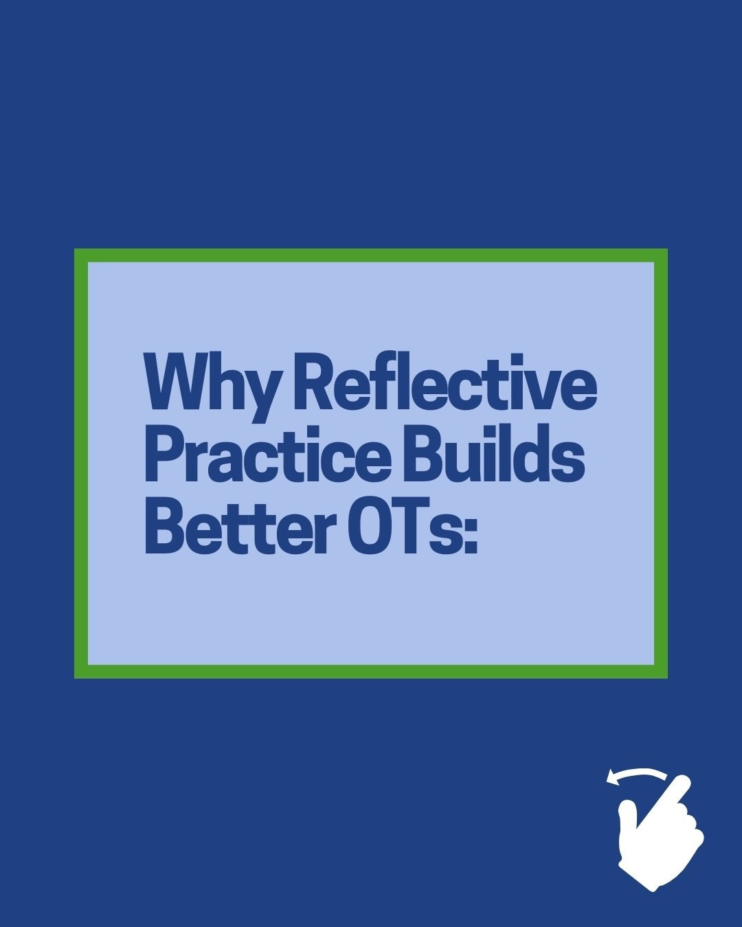 Reflective practice is one of the strongest predictors of long-term OT confidence, but reflective supervision is where that practice truly develops.

Across my 30+ years in paediatrics (and 10+ years of supervising clinicians), one pattern is consist