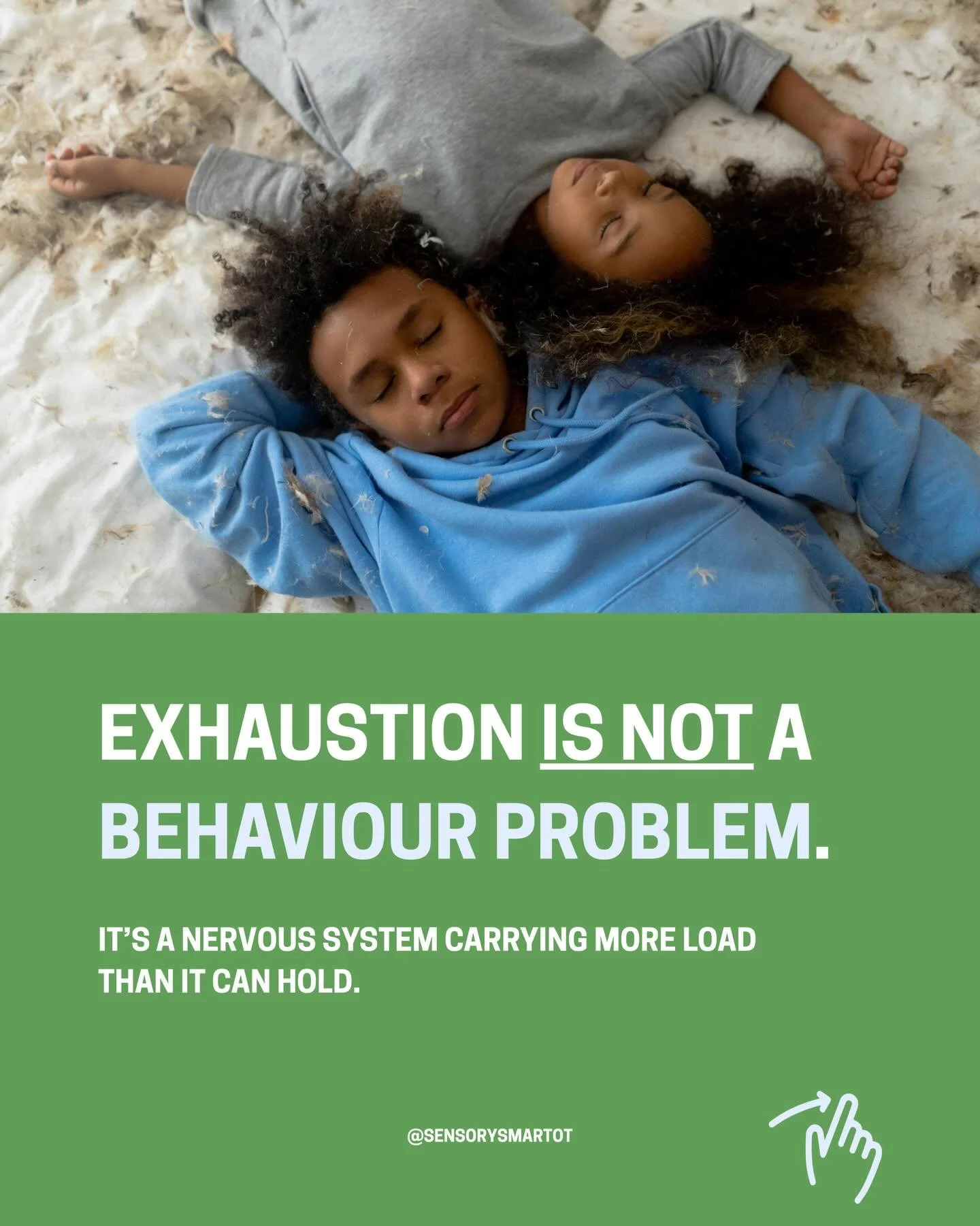 Exhaustion is rarely a behaviour problem. It&rsquo;s a nervous system carrying more load than it can sustain.

Many children regulate through effort: masking, inhibiting movement, monitoring themselves, pushing through sensory and social demands. Fro