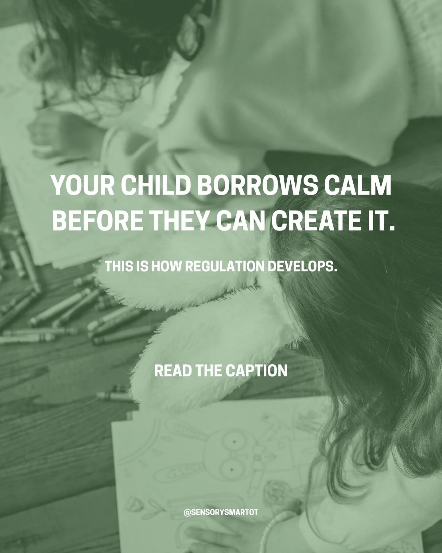 Children are not born knowing how to calm themselves, manage big feelings, or cope with stress. Those skills develop slowly, over time, through repeated experiences of being supported by someone else.

Before a child can regulate independently, they 