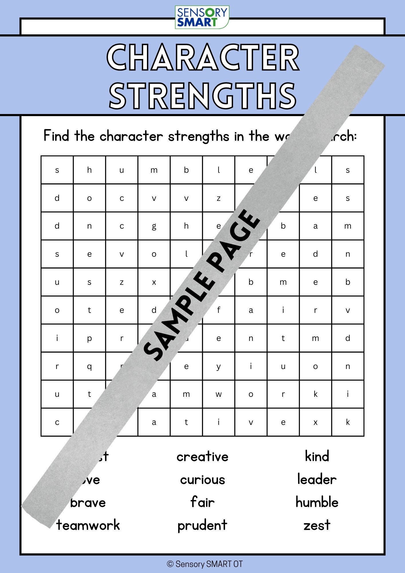 Character Strength Word Hunt – Fun and Interactive Activity to Boost Kids' Emotional Intelligence