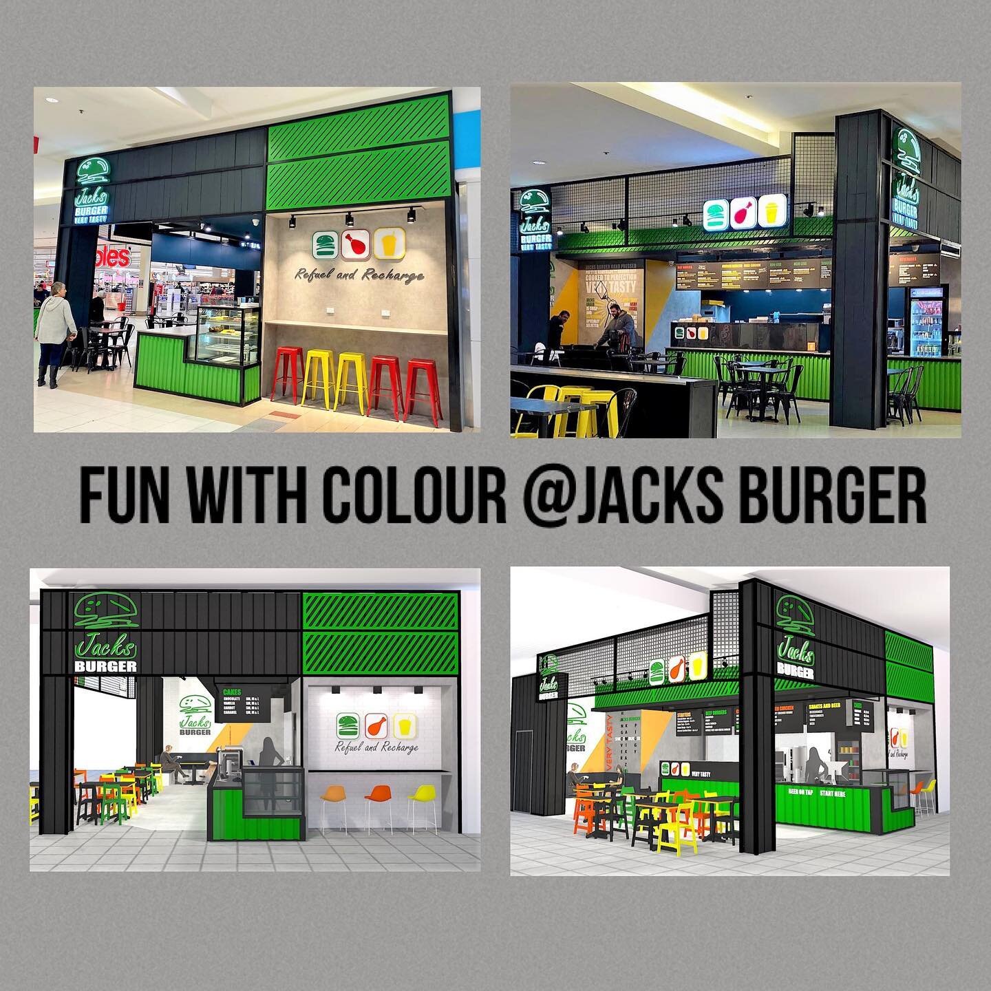 Finally popped into Jacks for a burger &hellip;. And was very tasty !! Love colour #refurbishment #retaildesign #colour