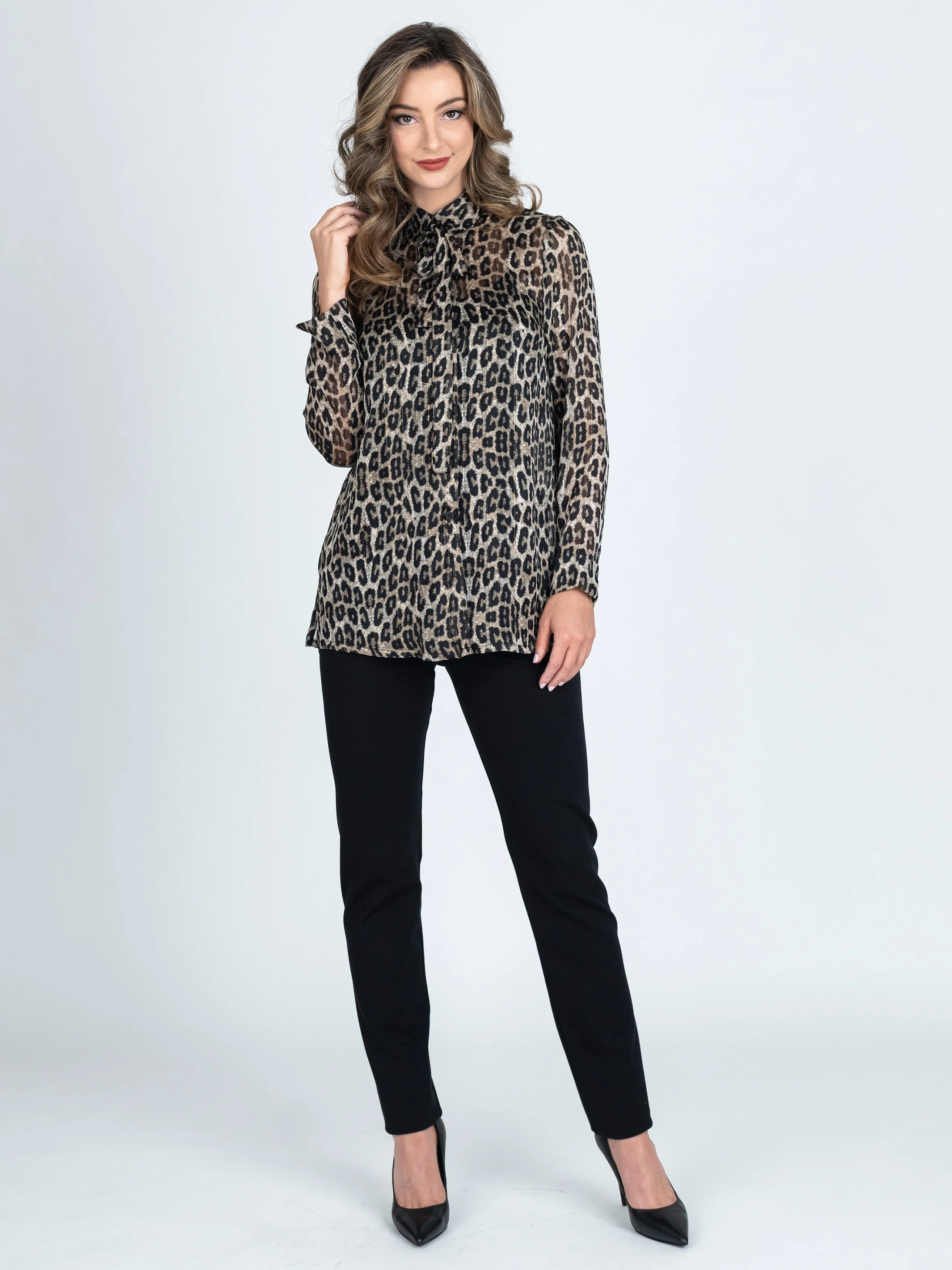 VDH 589 Chiffon Long Line Shirt 