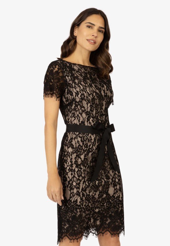 35746 Black lace dress  Michele's