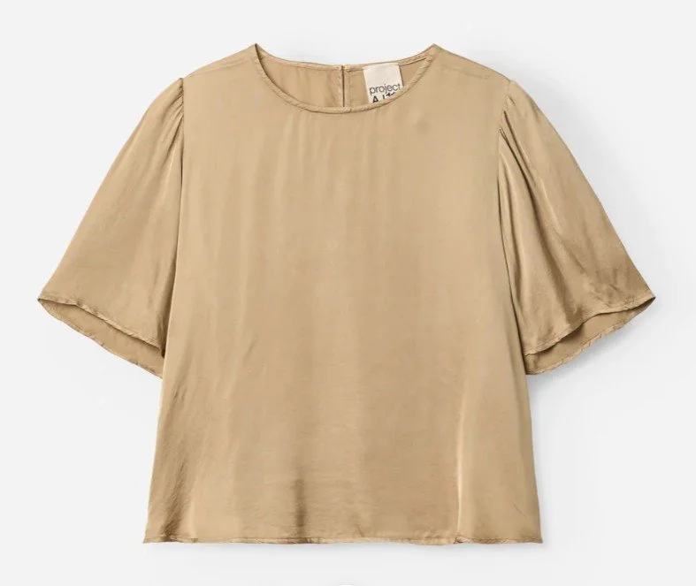 253109 Rose Silky Blouse in Khaki