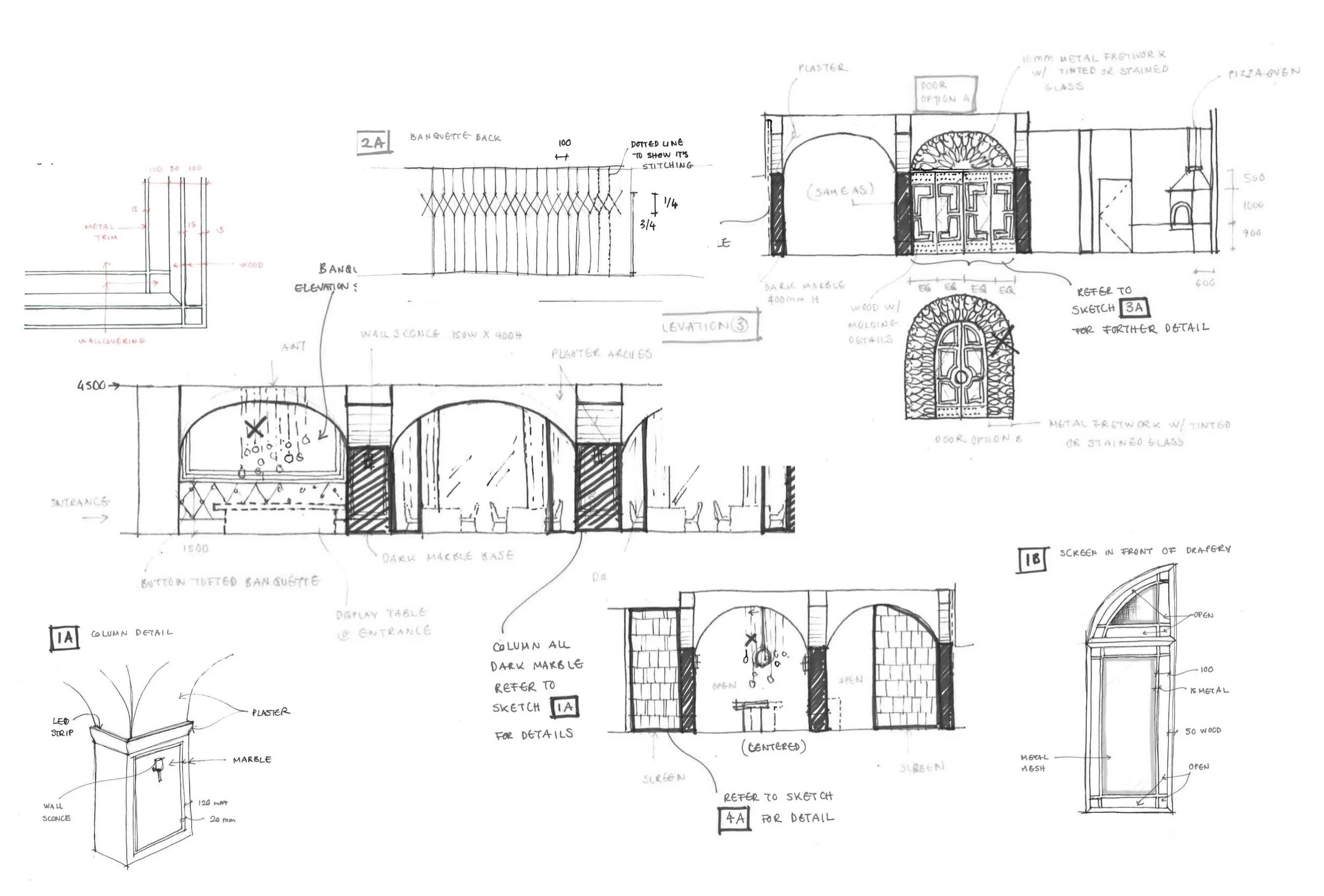 Design development sketches