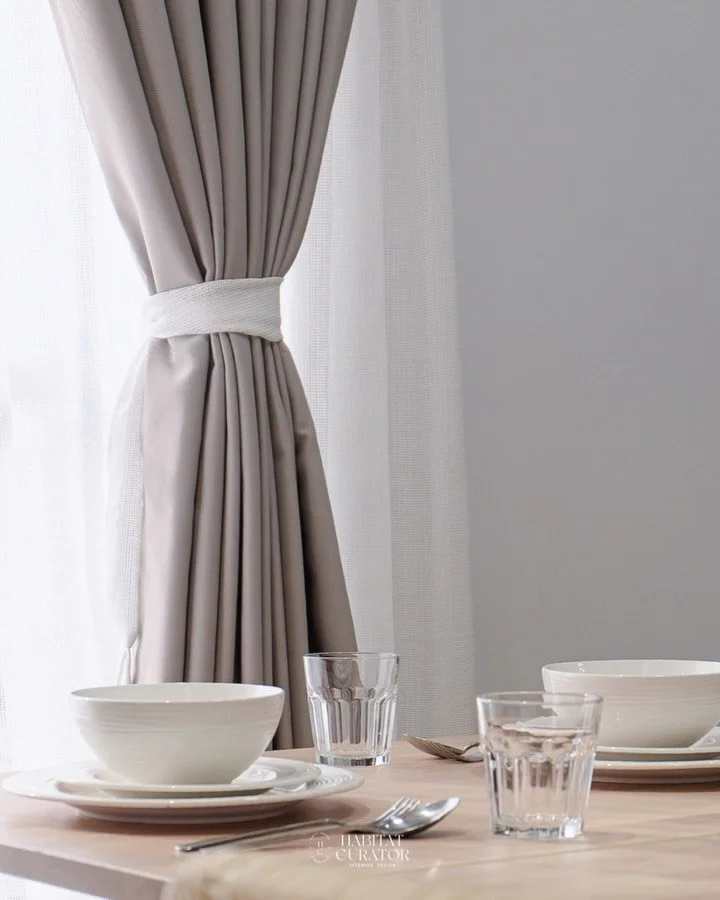 Sharing some before and after photos of the Summer Seaside project for our living/dining/kitchen and bathroom 🤍 Which room transformation did you like the most?

🐚
Project: Summer Seaside
Area: 39 sqm, 1 Bedroom
Location: Kai Garden Residences, Man