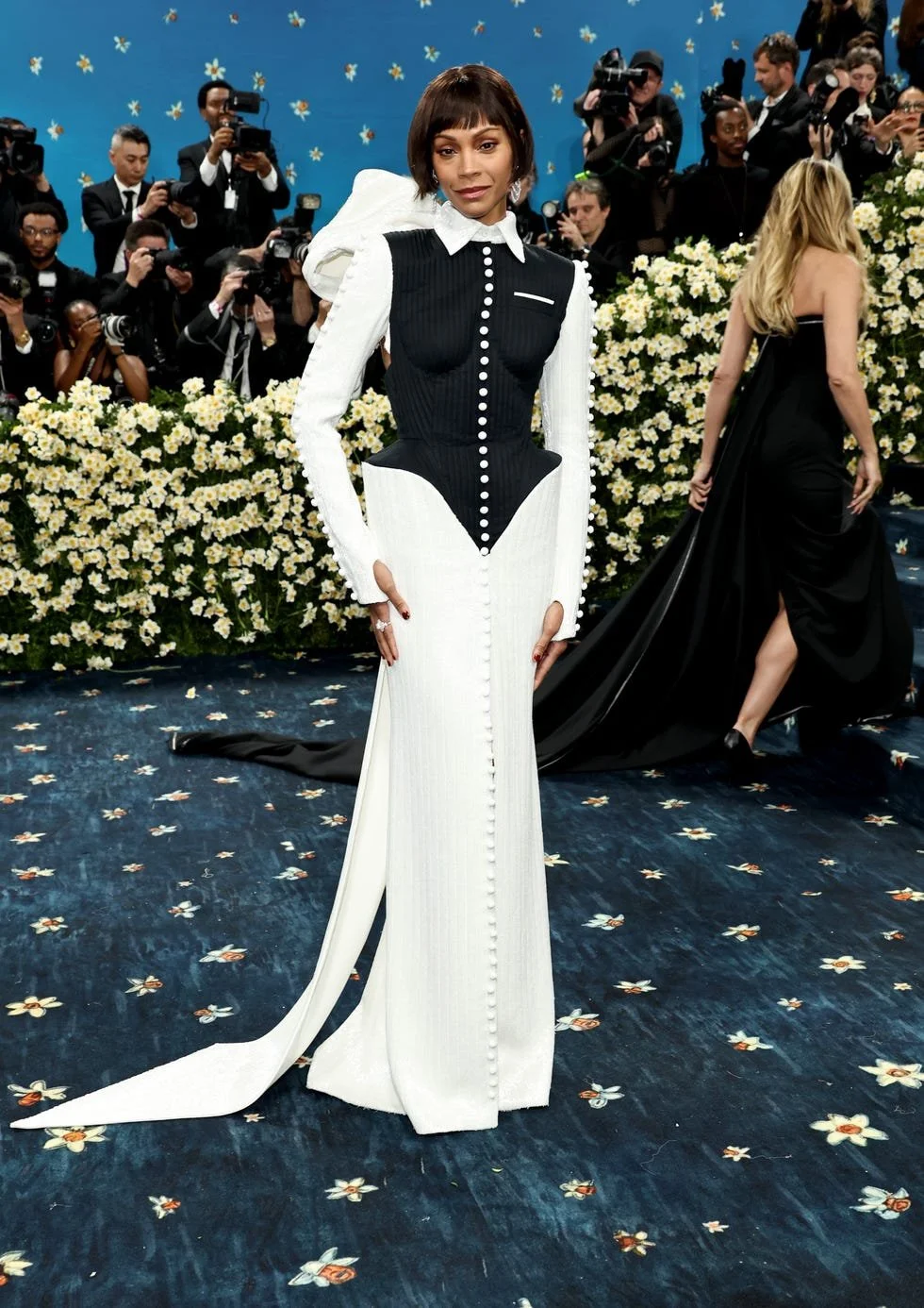 Zoe Saldaña in Thom Browne