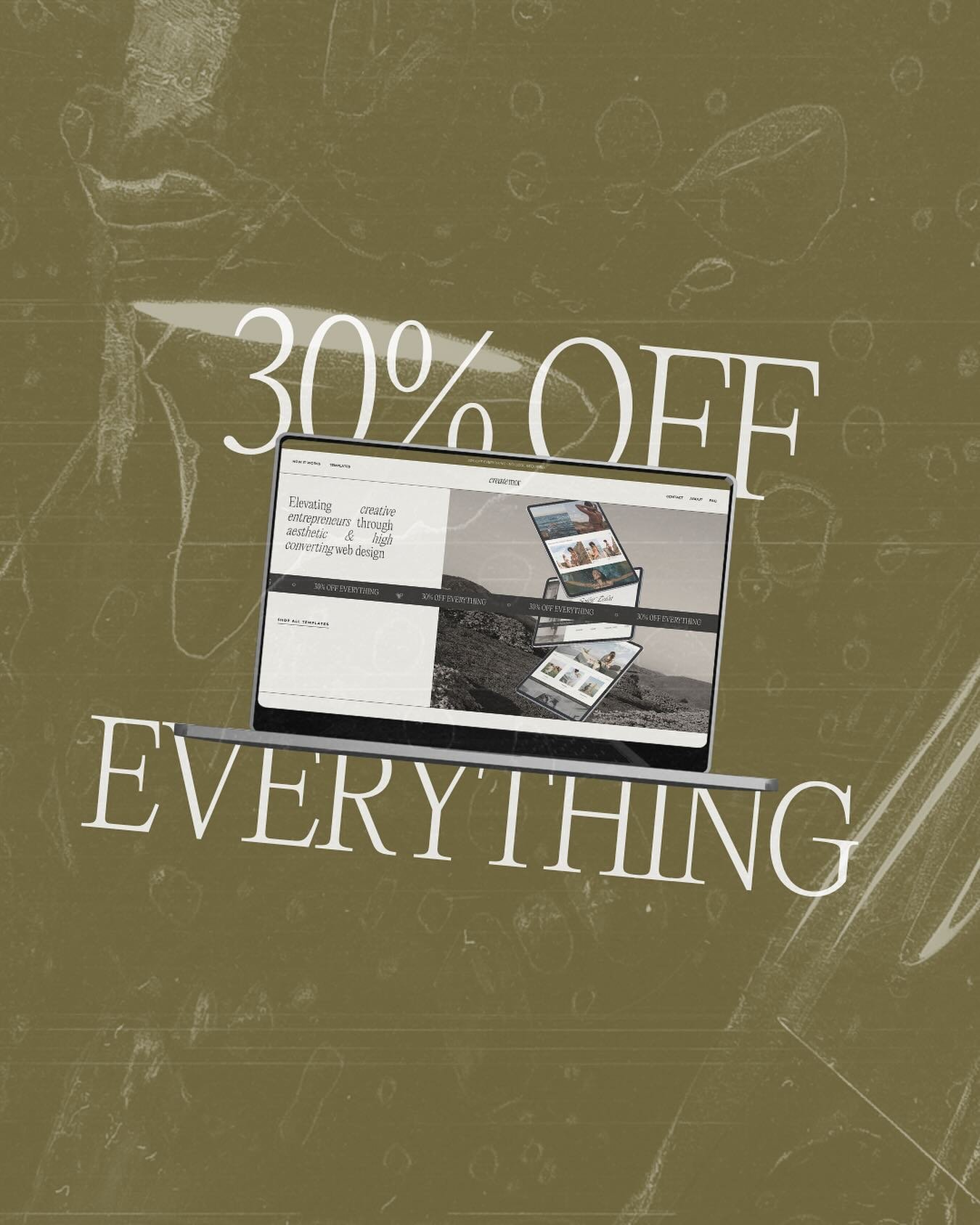 LIMITED TIME OFFER: ⚡️ 30% OFF EVERYTHING ⚡️

Don&rsquo;t wait, only one day left! Get it before it drops to 20% off!

#websitetemplates #canvatemplates #squarespacetemplates #websitedesign