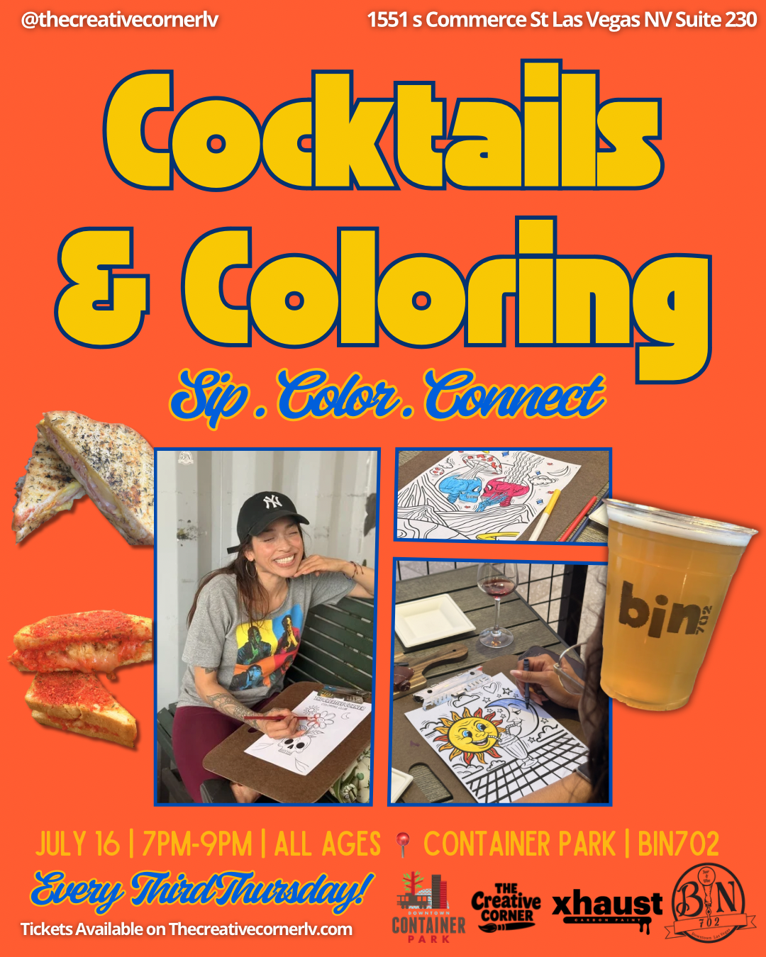 Coloring & Cocktails @ Bin702