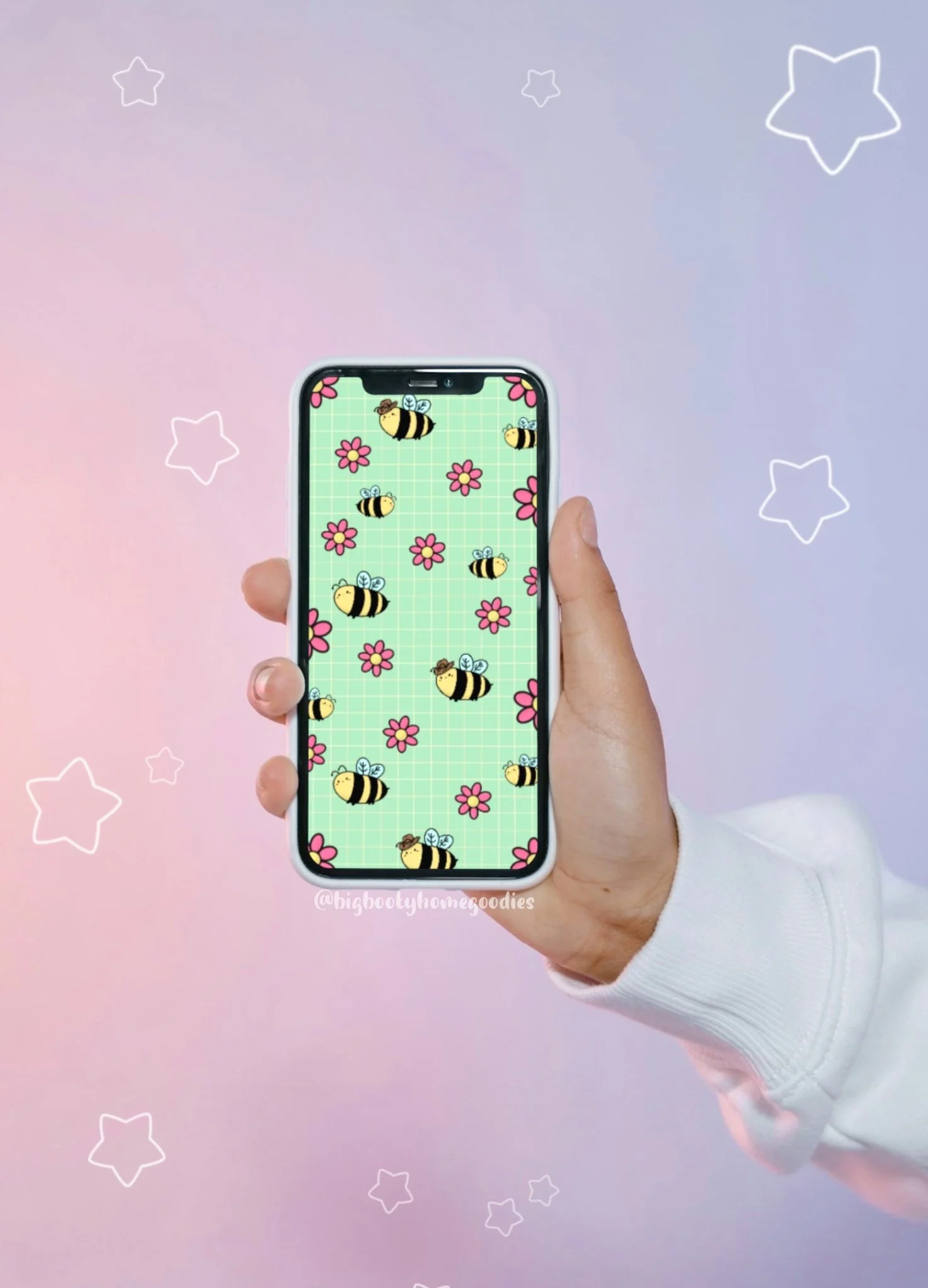 Cute Bees Phone Wallpaper