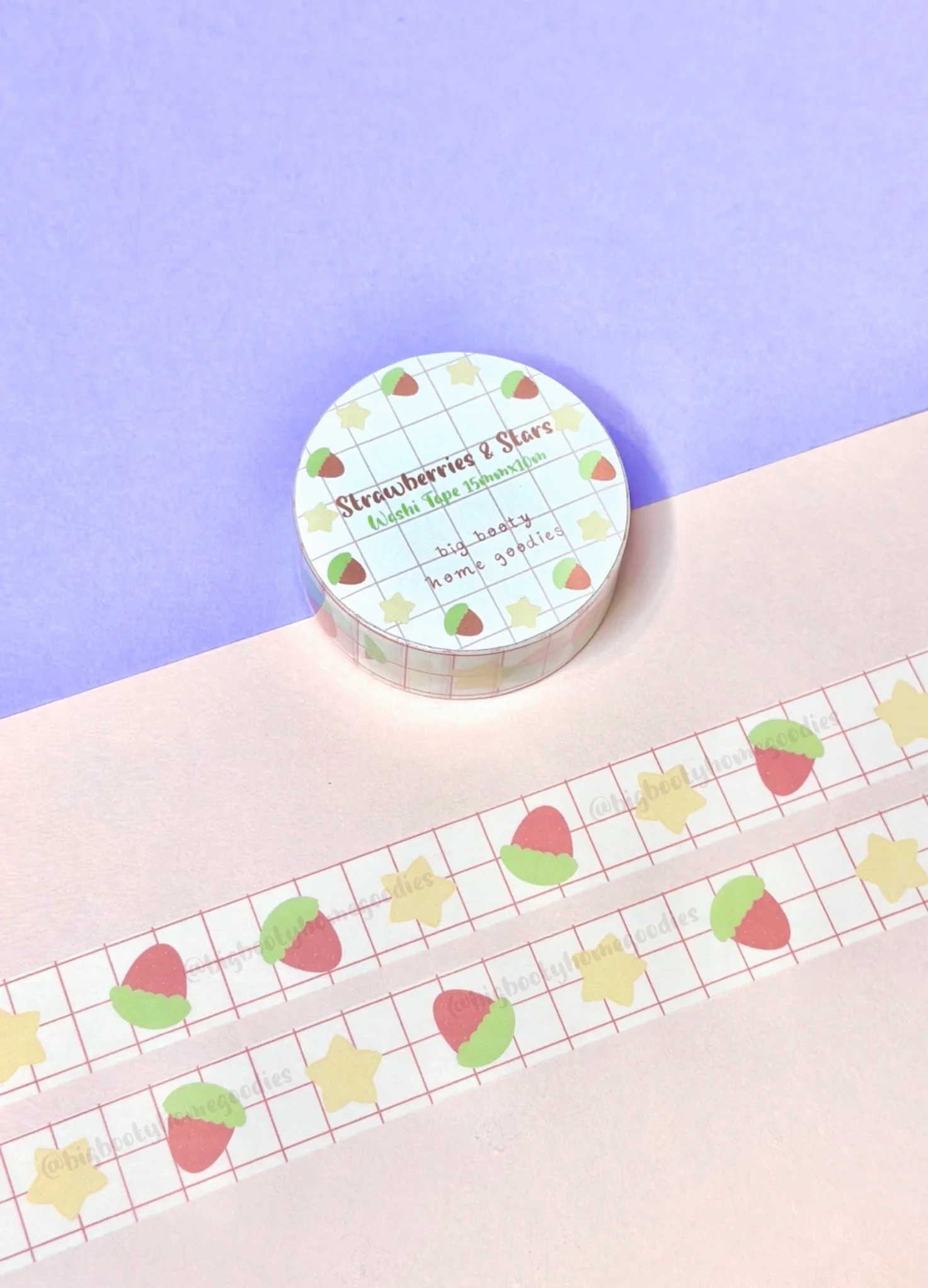Strawberry and Stars Washi Tape
