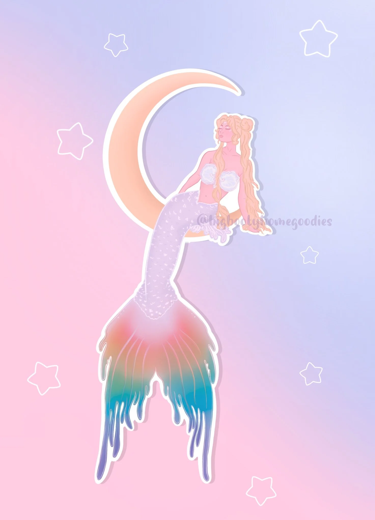 Sailor Serenity Mermaid Sticker