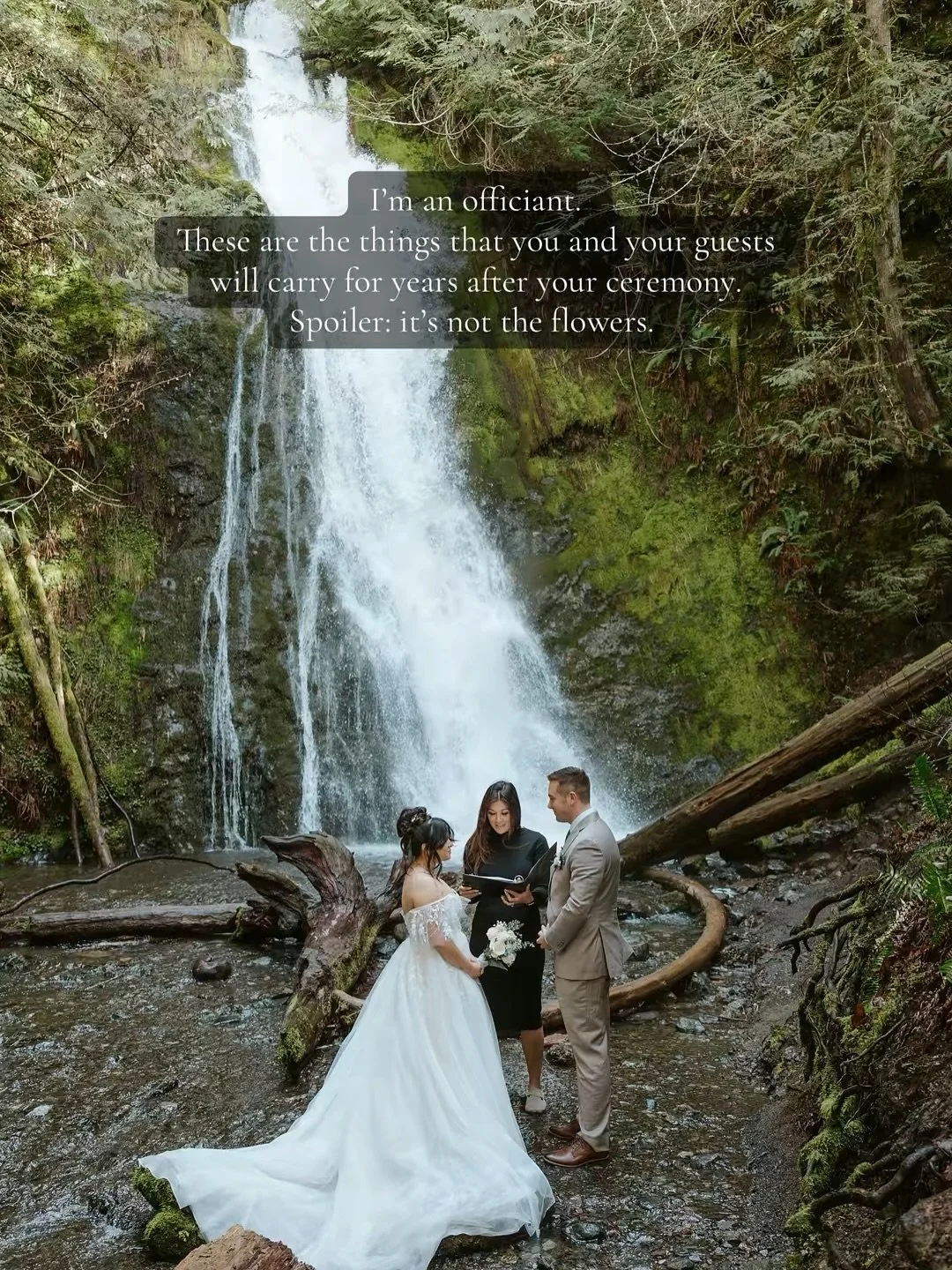 Save this if you’re planning a wedding
Officiants are the lowest paid wedding vendor. They are typically the last to be hired. They are often replaced by a relative or friend because it’s “cheaper” or because many think we j