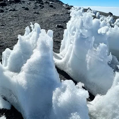 Check out these ice formations from the Kili summit!