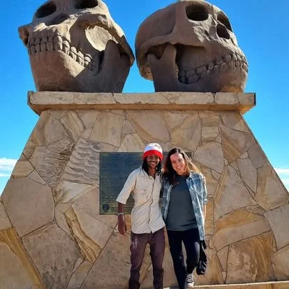 Lovely Simona with our wonderful guide Godson!