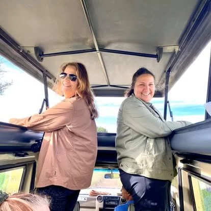 Laura and Nancy (Karen's sis) getting a great view! 