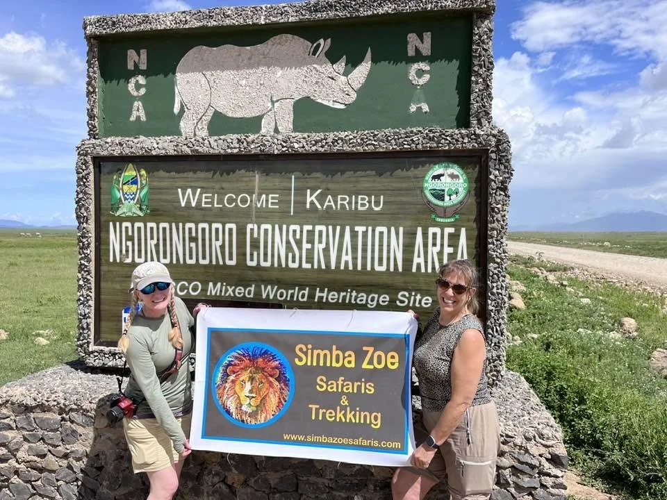 Teresa and Michelle getting ready to explore Ngorongoro Crater! 