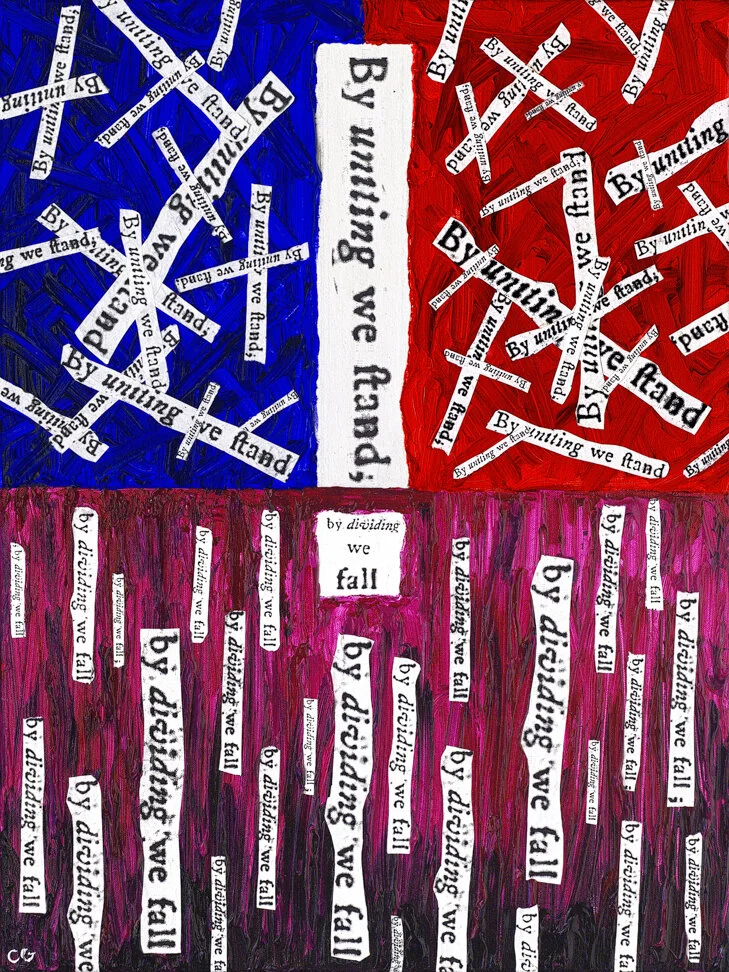 "United We Stand", from the "Liberty Song"; the words were curated from the first publication of this in an 18th c. Boston newspaper.