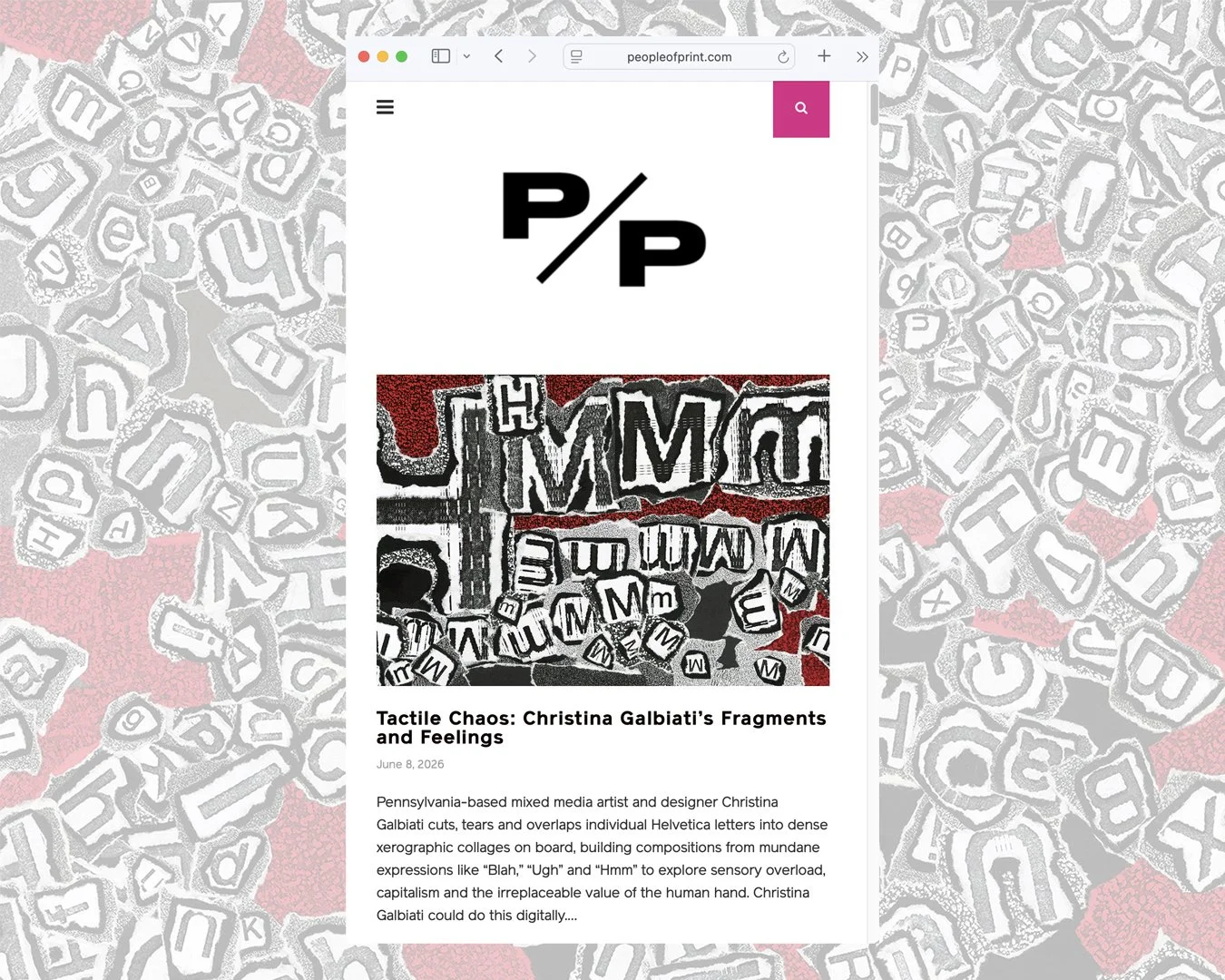 People of Print feature