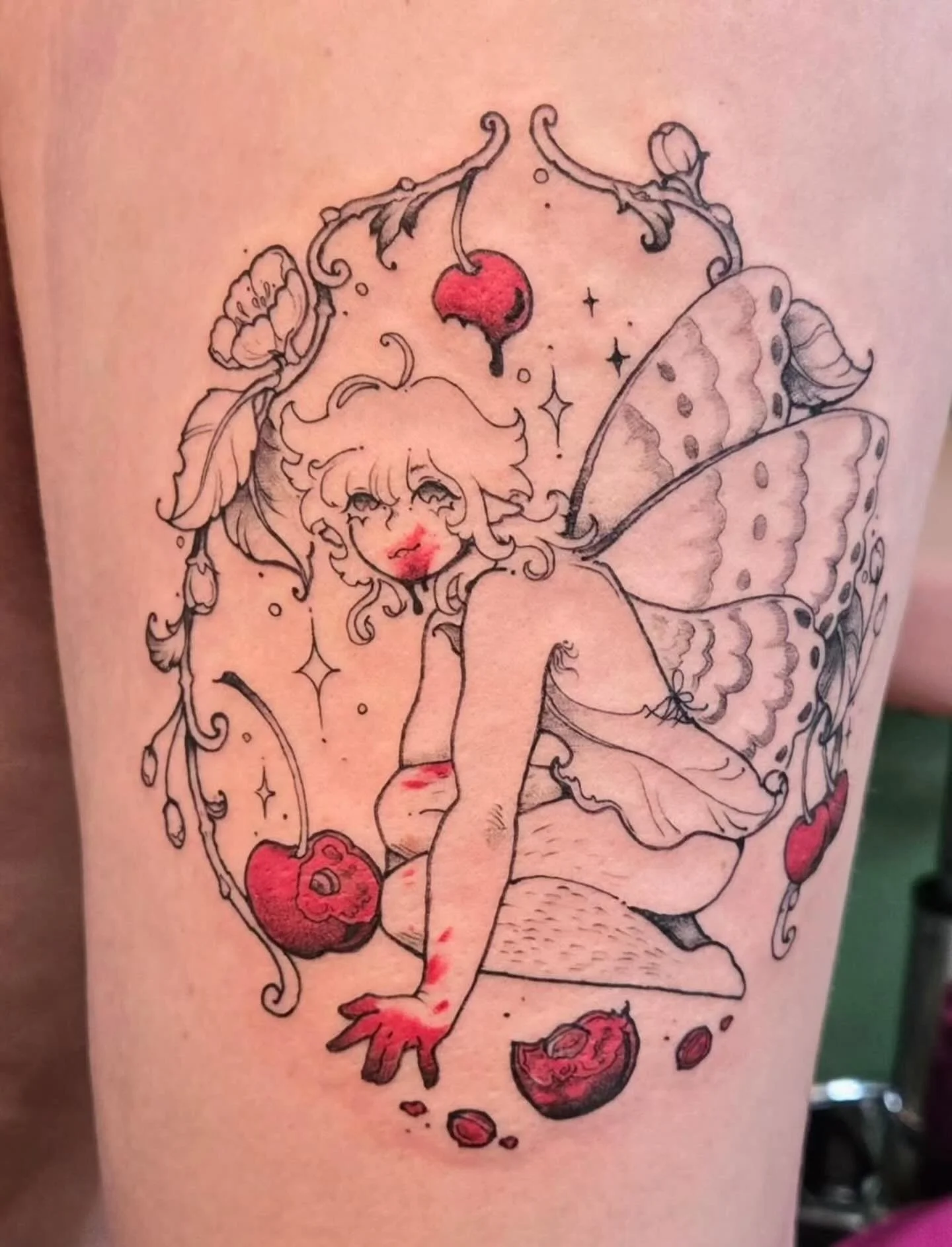Tattoo by @extramints 🍒 You can book with Amber by following the link in their bio!

🥀 @larosatattooco
3307 S College Ave Unit 102-B
Fort Collins, CO 80525
(970) 682-2946