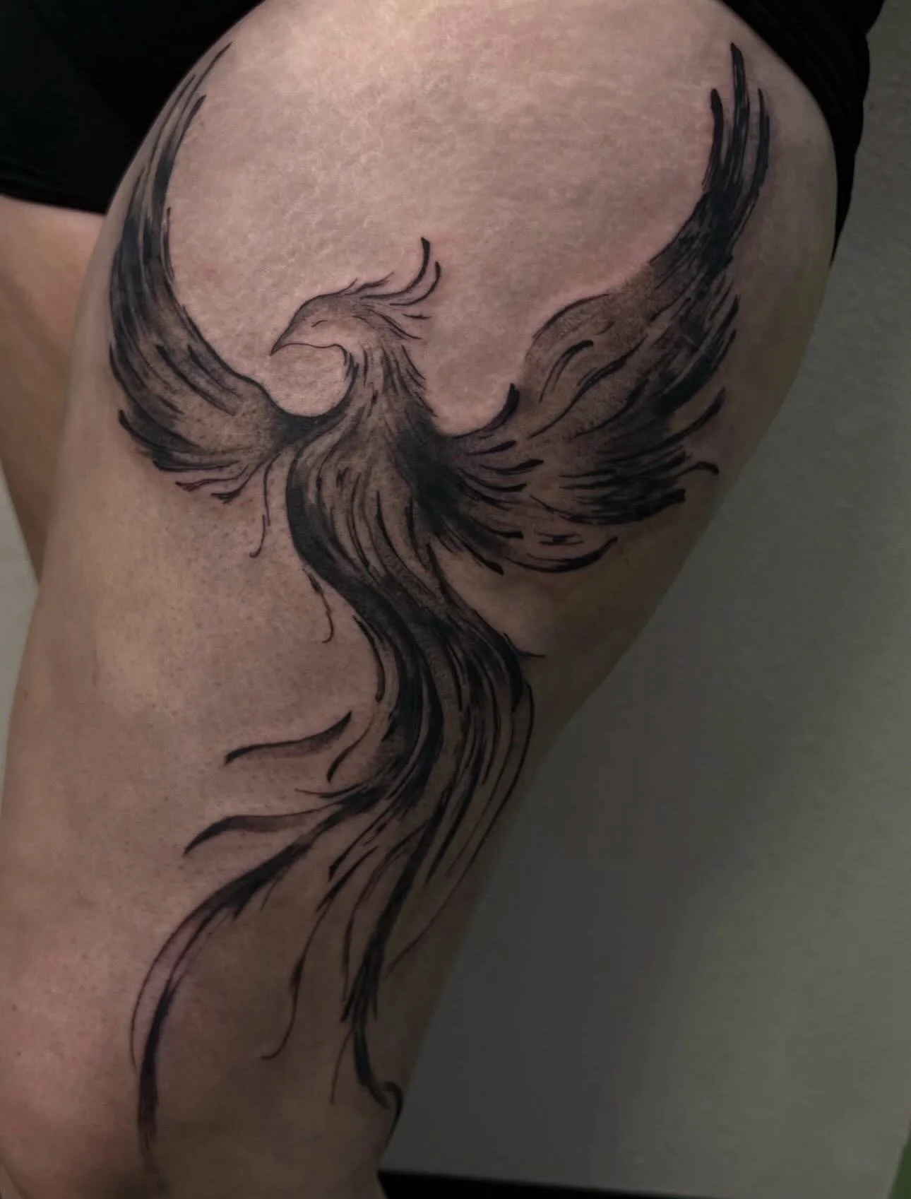 Tattoo by @ayshasuntattoos 🐦&zwj;🔥 You can book with Aysha by following the link in their bio! 

🥀 @larosatattooco 
3307 S College Ave Unit 102-B
Fort Collins, CO 80525
(970) 682-2946